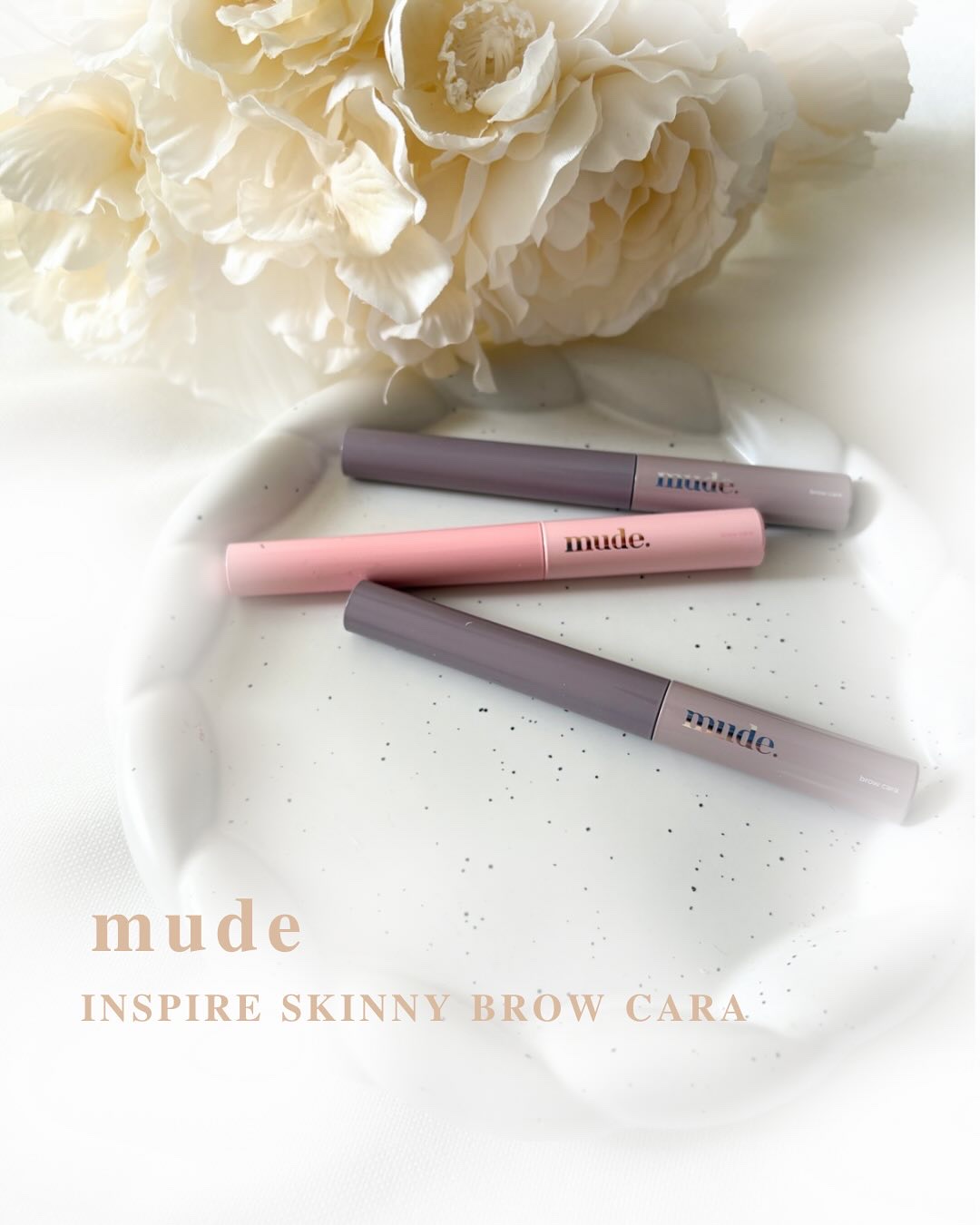 インスパイアスキニーブロウカラ/mude./眉マスカラを使ったクチコミ（1枚目）