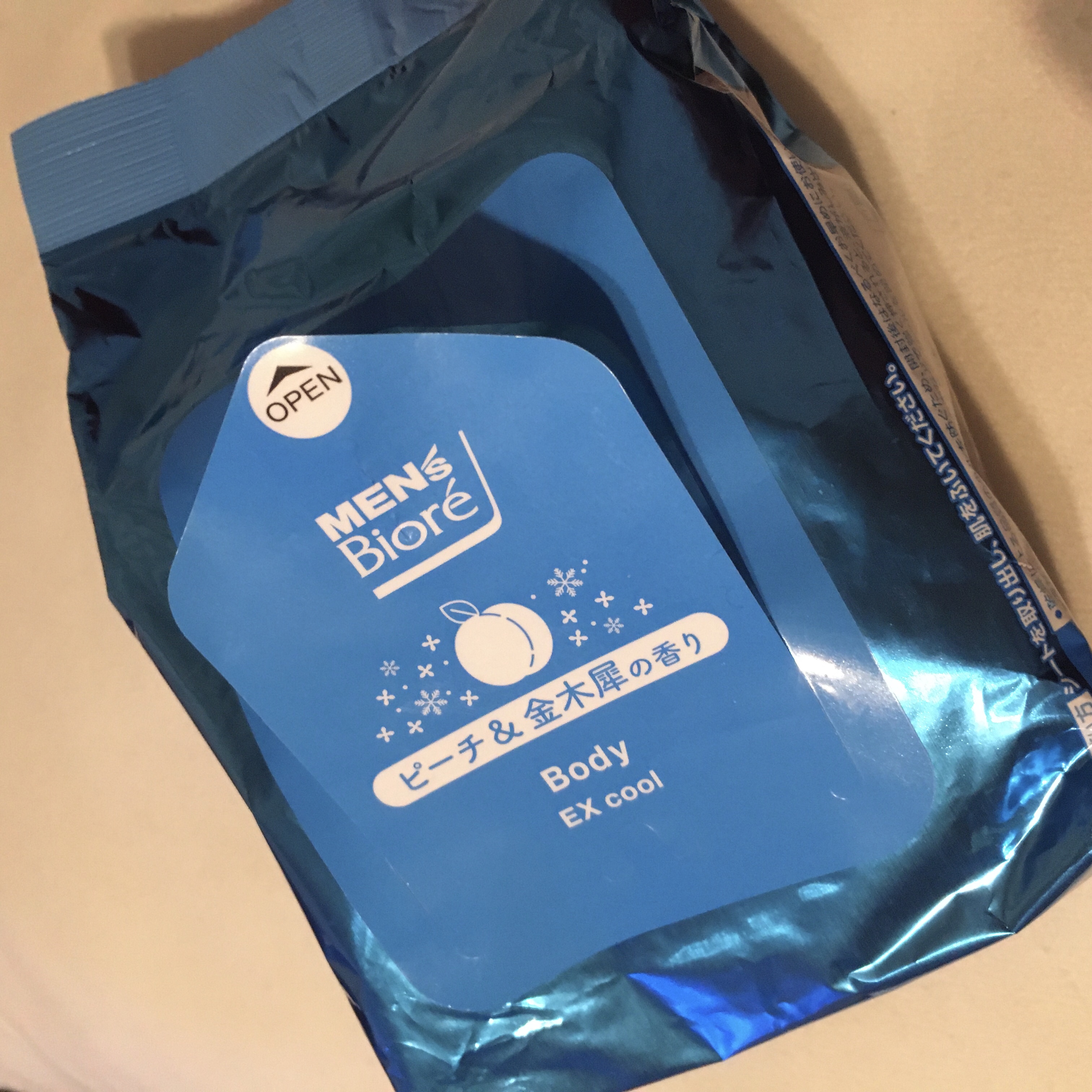 ボディシート 極冷感タイプ/メンズビオレ/ボディシートを使ったクチコミ（1枚目）