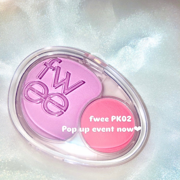 デュアルチークメロウ PK02 フォールインハイキー/fwee/ジェル・クリームチークを使ったクチコミ（1枚目）