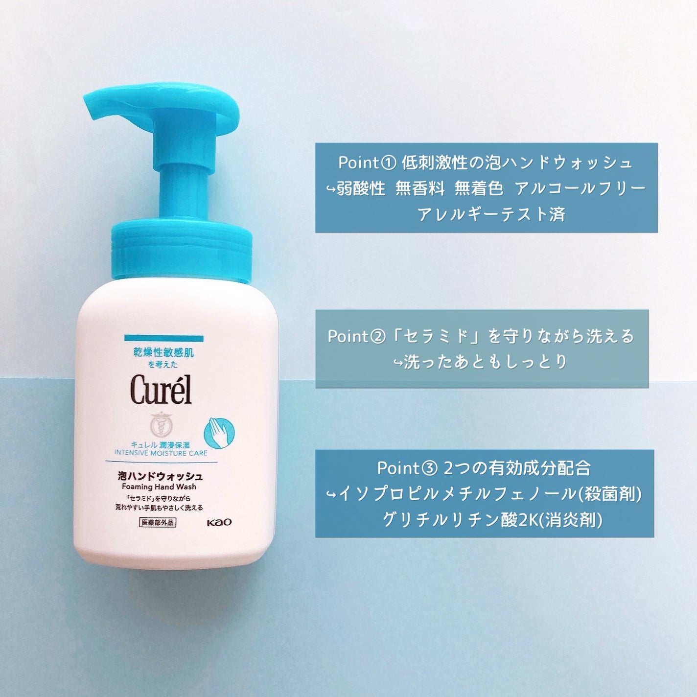 泡ハンドウォッシュ/キュレル/ハンドソープを使ったクチコミ(2枚目)