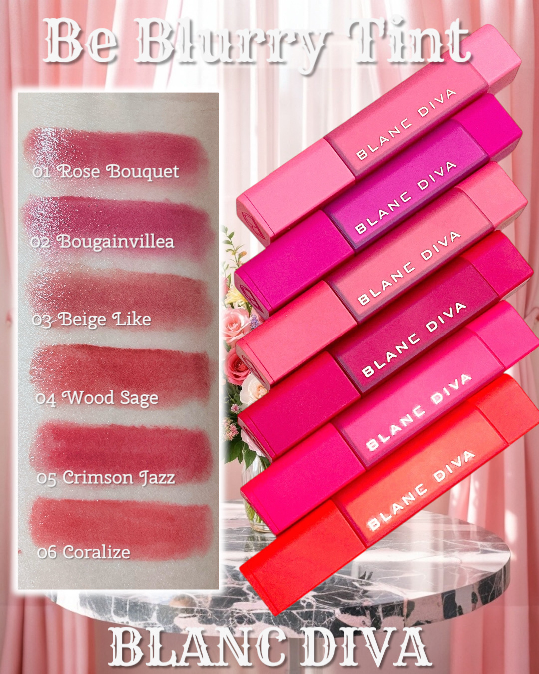 ビーブラリーティント/BLANCDIVA/リップティントを使ったクチコミ（2枚目）