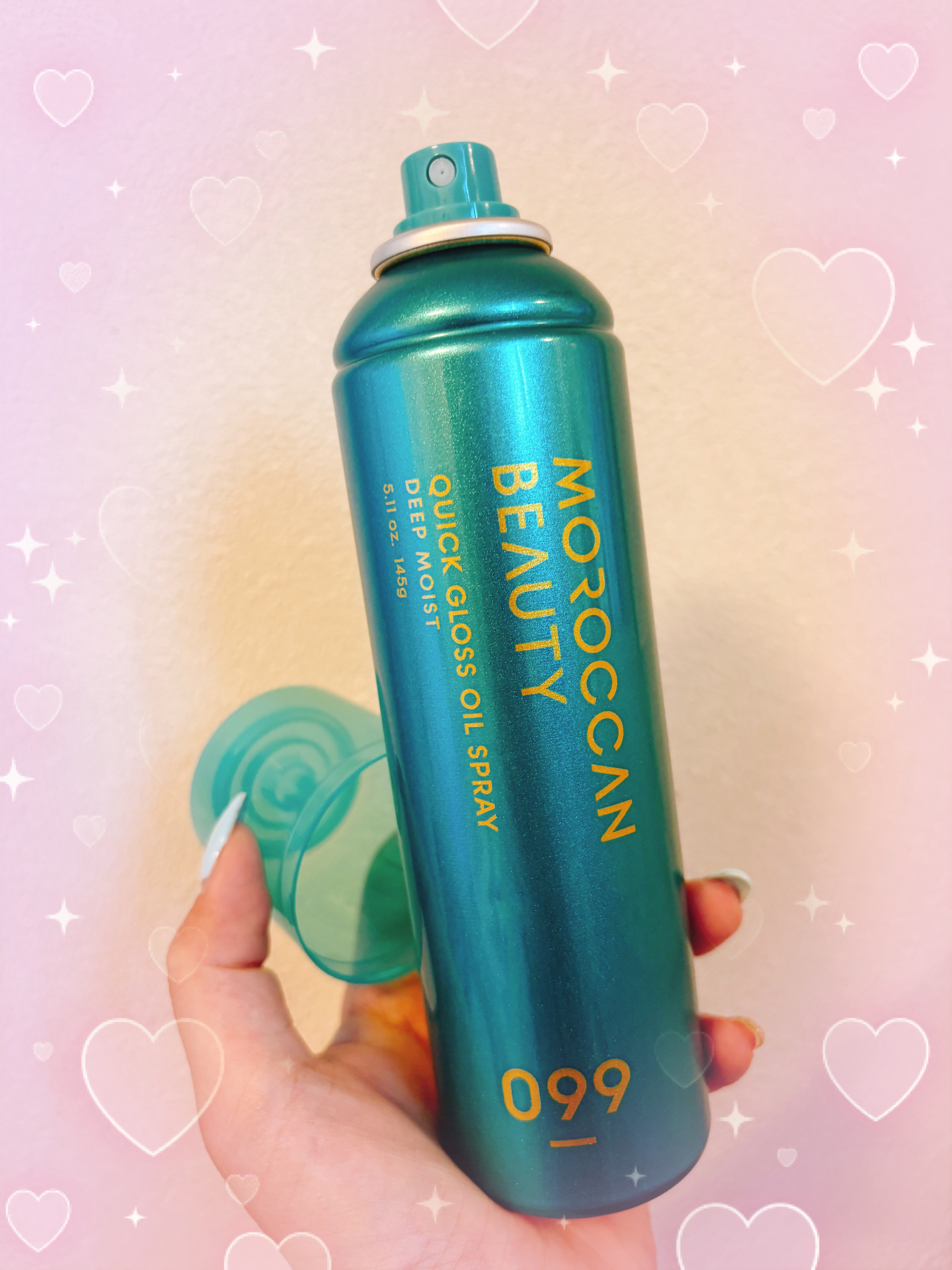 モロッカンビューティ ディープモイスト クイックグロス オイルスプレー 145g/モロッカンビューティ/ヘアスプレーを使ったクチコミ（1枚目）