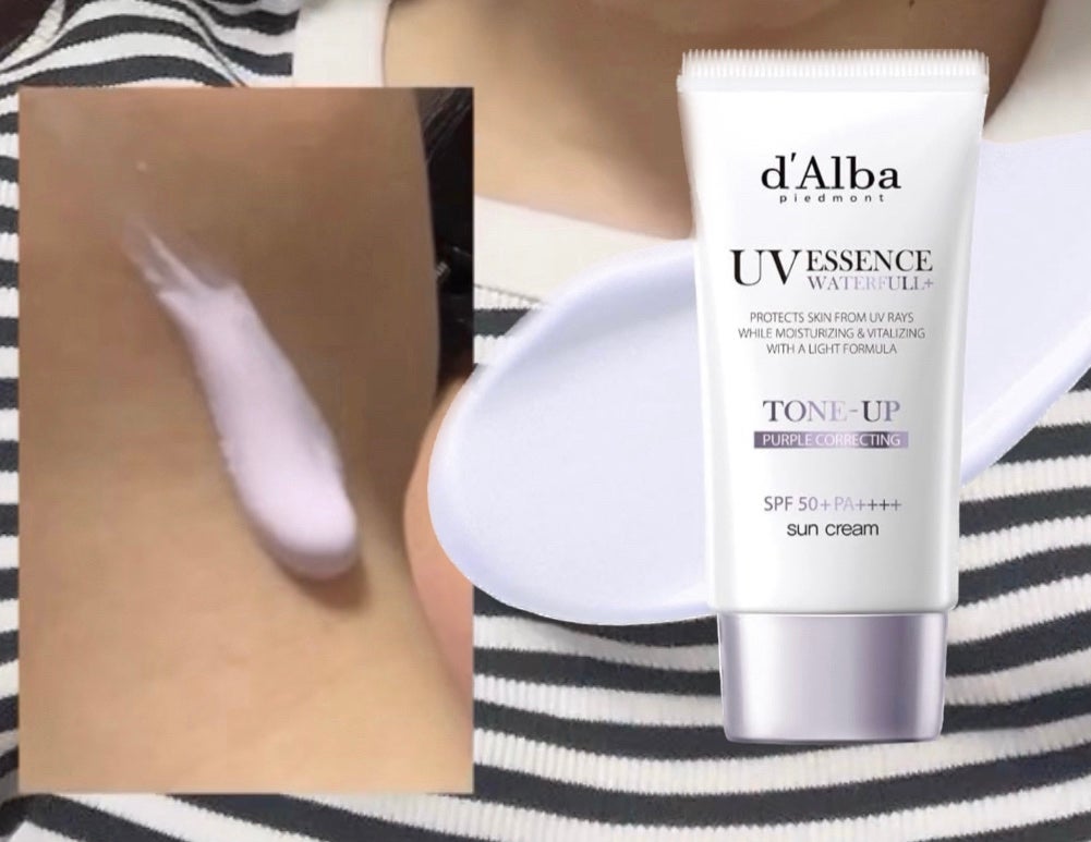 ダルバ ウォータフル トーンアップ サンクリーム(パープル)/ダルバ/日焼け止めクリームを使ったクチコミ(2枚目)