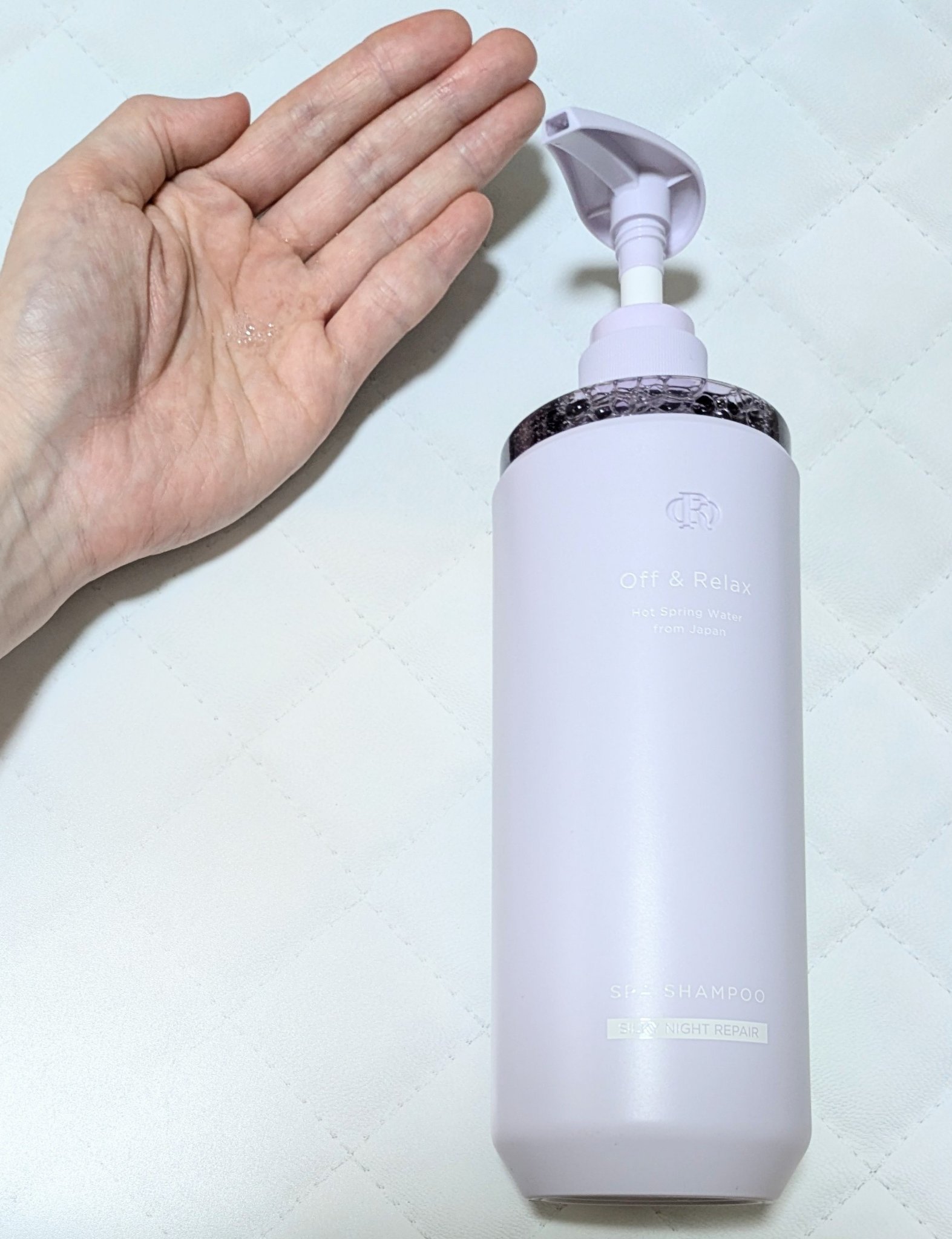 ＯＲ スパ・シャンプー／ヘアトリートメント シルキーナイトリペア/Off&Relax/市販シャンプーを使ったクチコミ（2枚目）