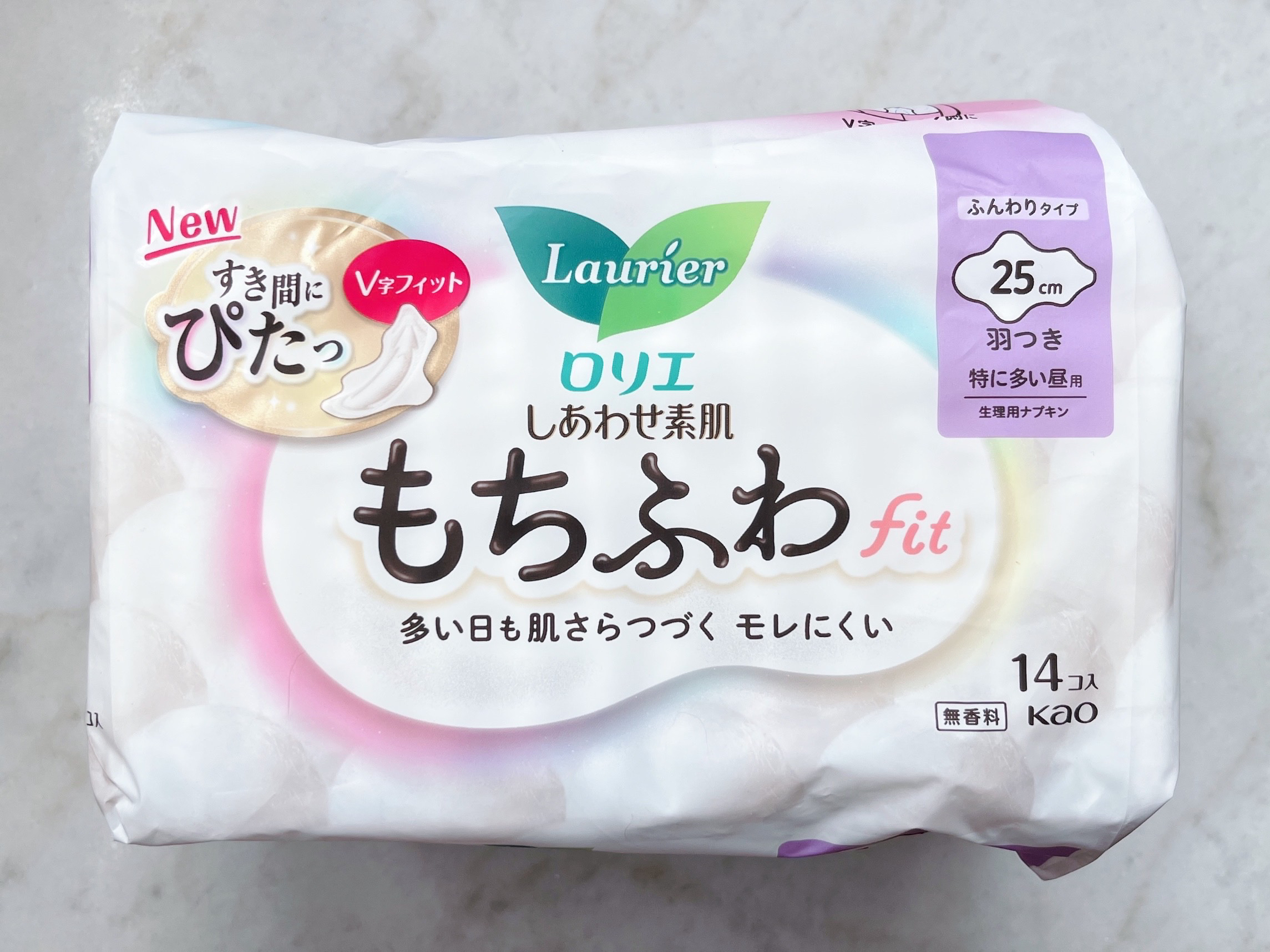 ロリエ もちふわ fit 25cm 羽つき 14コ入 (医薬部外品 )/ロリエ/ナプキンを使ったクチコミ（1枚目）