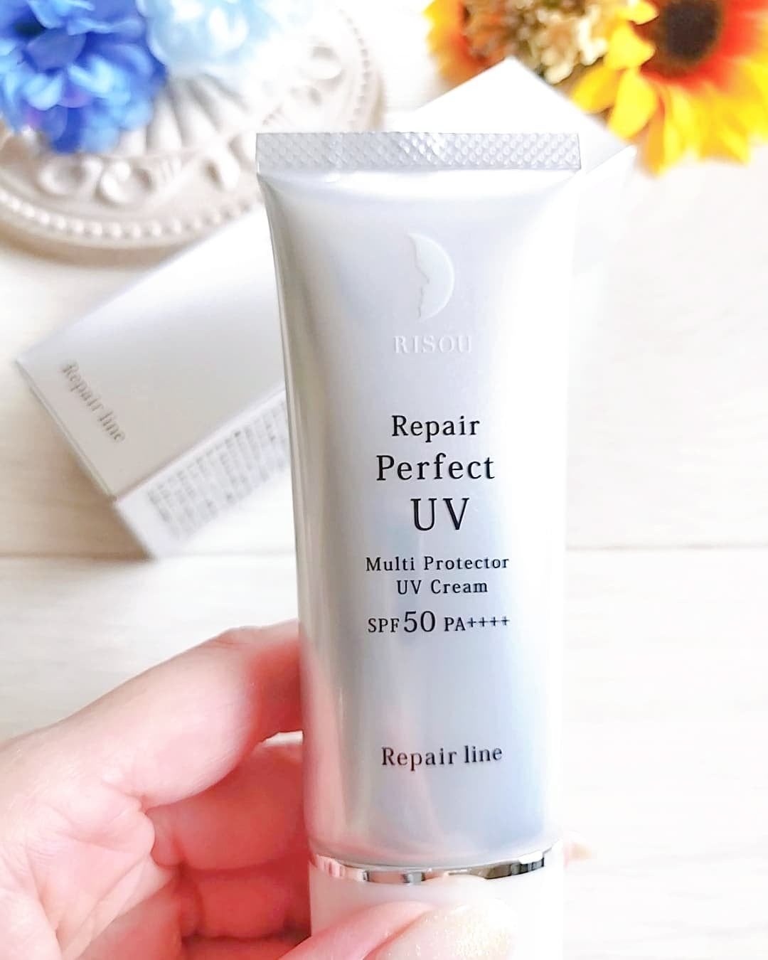 リソウ リペア パーフェクトUVクリーム/リソウコーポレーション/日焼け止めクリームを使ったクチコミ(2枚目)