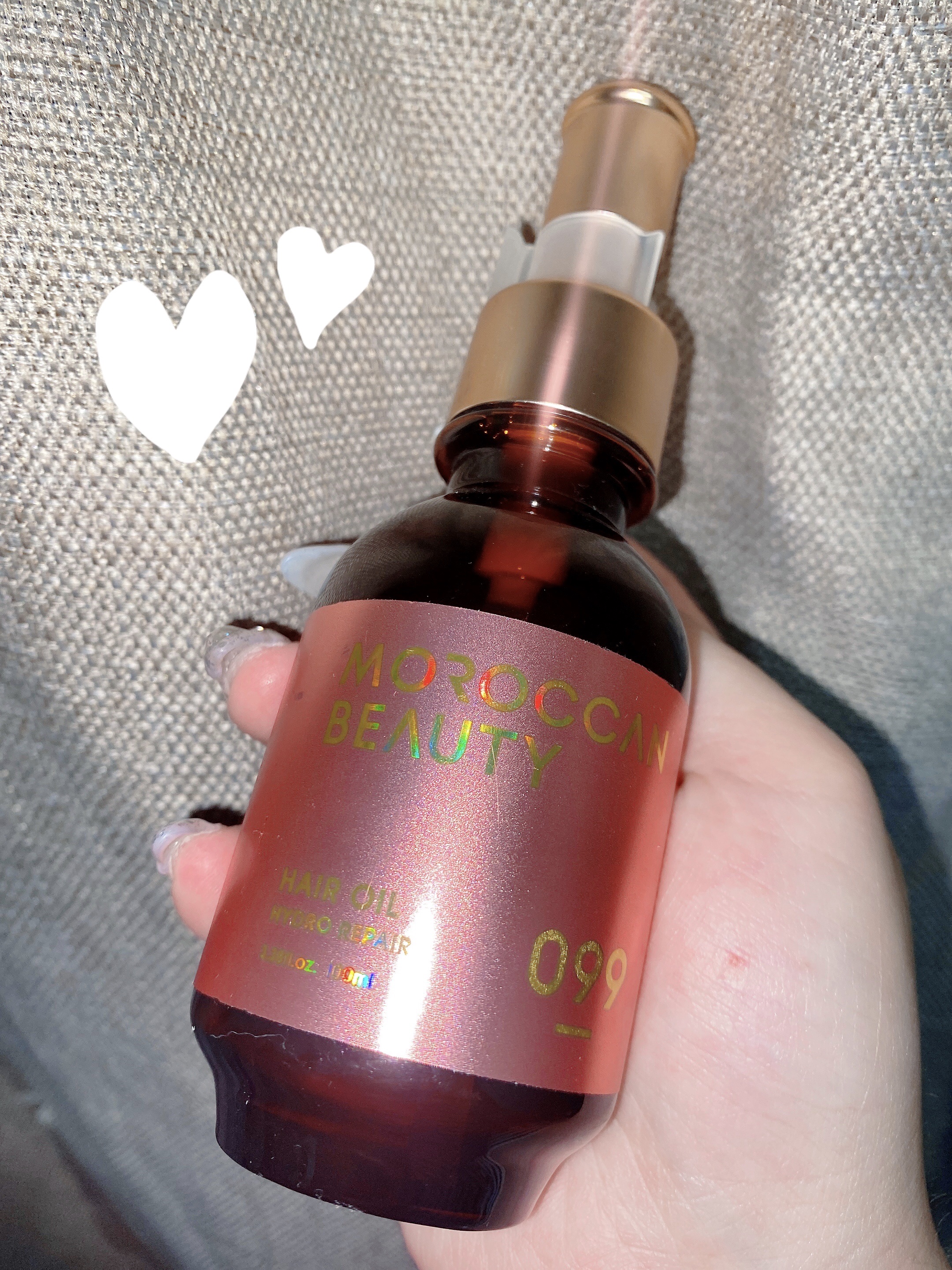 モロッカンビューティ ハイドロリペア ヘアオイル/モロッカンビューティ/ヘアオイルを使ったクチコミ（1枚目）