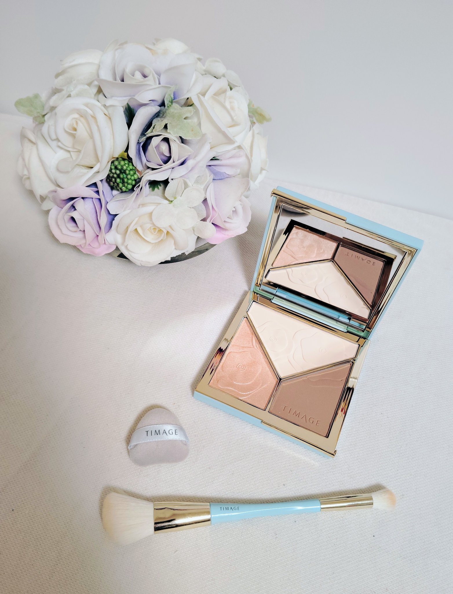 ハイライトシェーディングパレット/TIMAGE/パウダーハイライトを使ったクチコミ（3枚目）