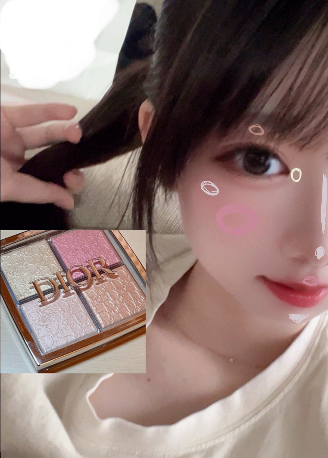 ディオール バックステージ フェイス グロウ パレット/Dior/ハイライトを使ったクチコミ(2枚目)