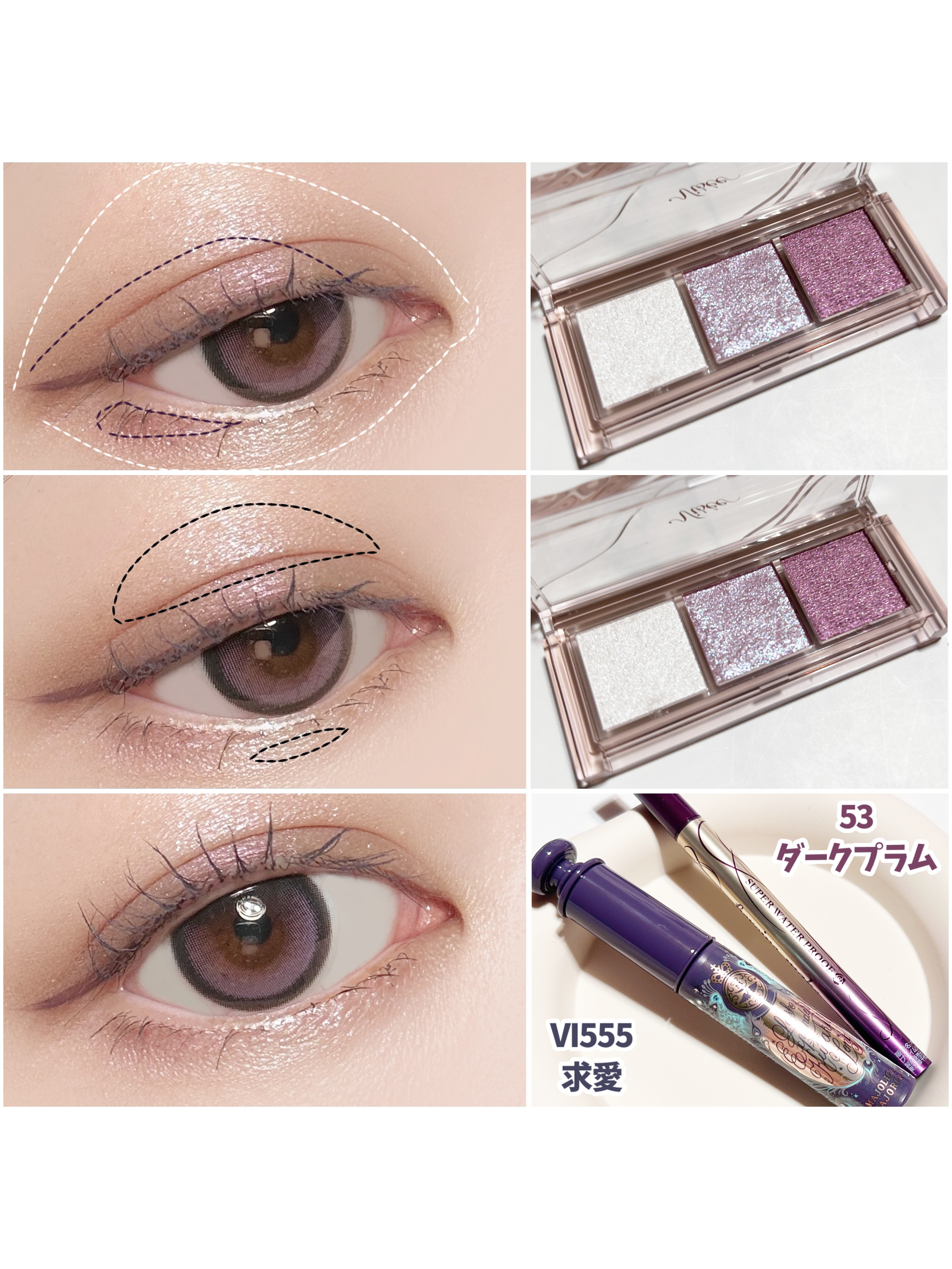 ラッシュエキスパンダー 孔雀ロング VI555 リッチモーヴ 「求愛」/MAJOLICA MAJORCA/マスカラを使ったクチコミ（2枚目）