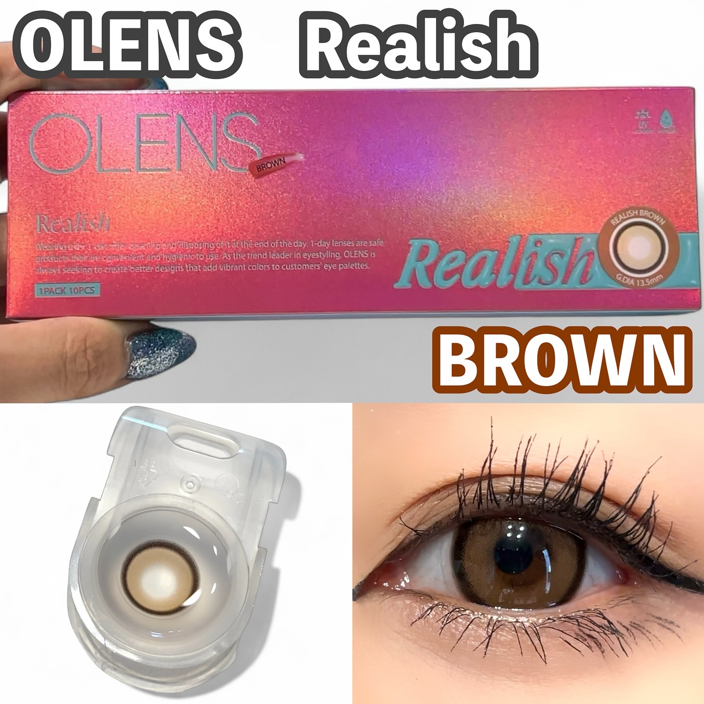 Realish 1day/OLENS/ワンデー（１DAY）カラコンを使ったクチコミ（3枚目）