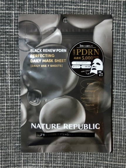 ブラックPDRN デイリーシートマスク/ネイチャーリパブリック/シートマスク・パックを使ったクチコミ(1枚目)