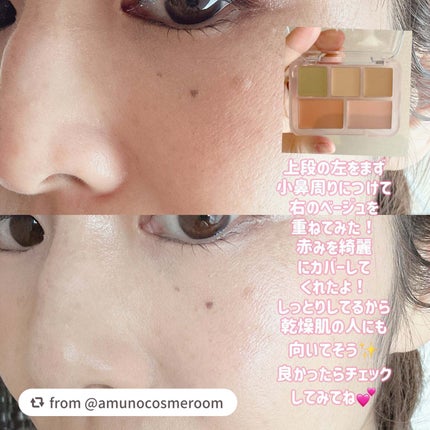 コンシールブレンダーパレット/LUNA/パレットコンシーラーを使ったクチコミ(4枚目)