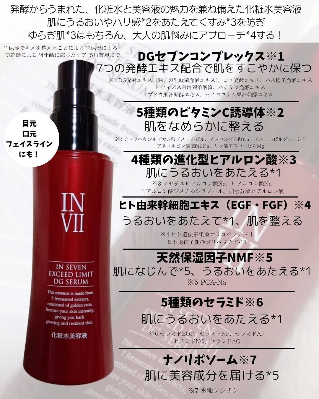 インセブン DGセラム/こだわり自然化粧品/化粧水を使ったクチコミ(2枚目)