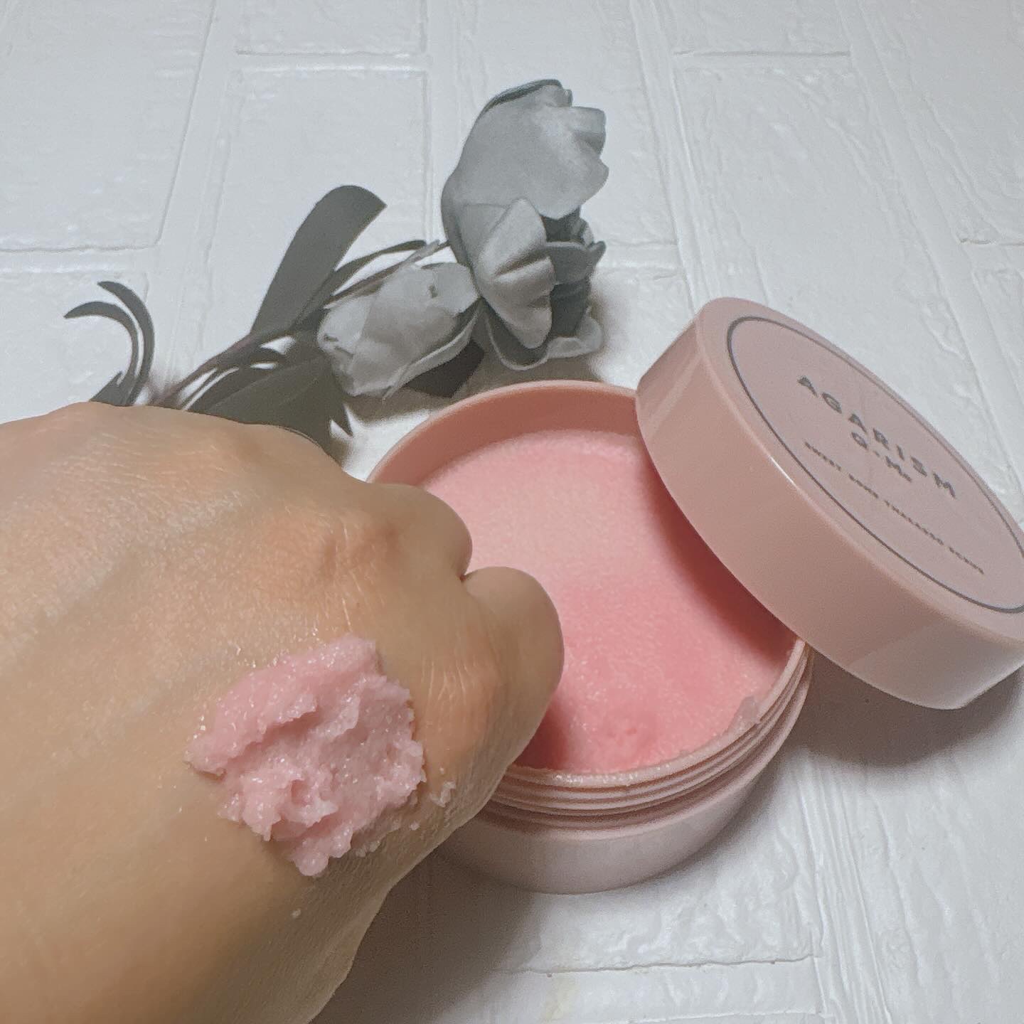 Q+Me スウィート ボム タラソ スクラブ/AGARISM/バスト・ヒップケアを使ったクチコミ（3枚目）