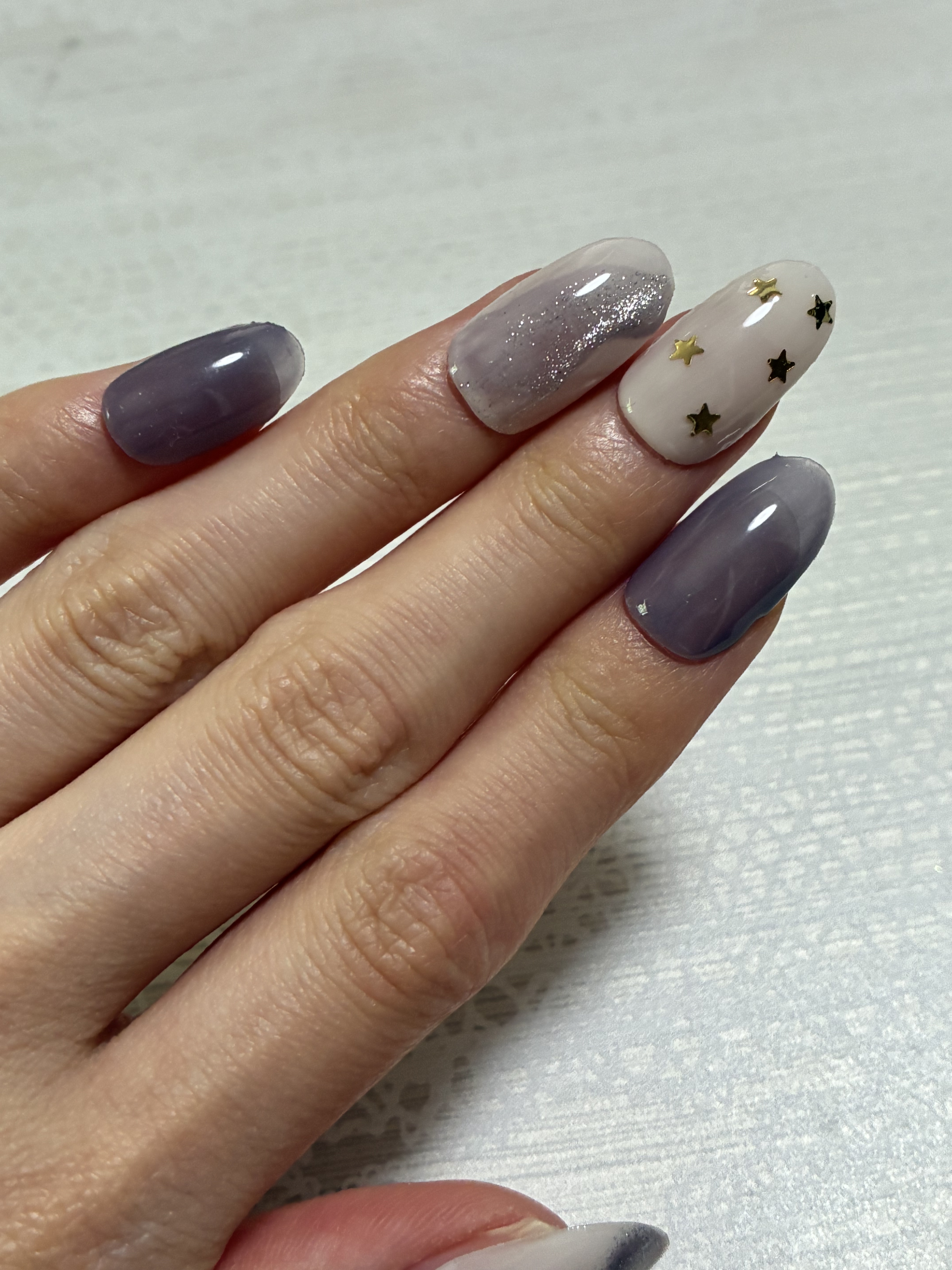 パル カラージェル アッシュパープル/キャンドゥ/ジェルネイルを使ったクチコミ（3枚目）