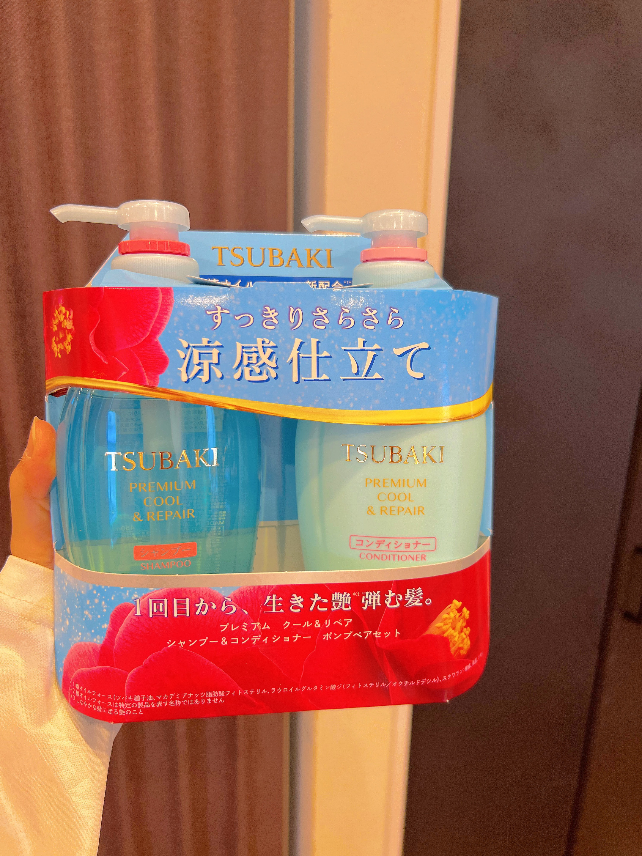 TSUBAKI TSUBAKI プレミアム クール＆リペア シャンプー&コンディショナー ポンプペアセットのクチコミ「夏☀️は毎年クール系シャンプーを使ってます💜
美容院で髪に優しいクールシャンプーを買ったりもし.....」（2枚目）