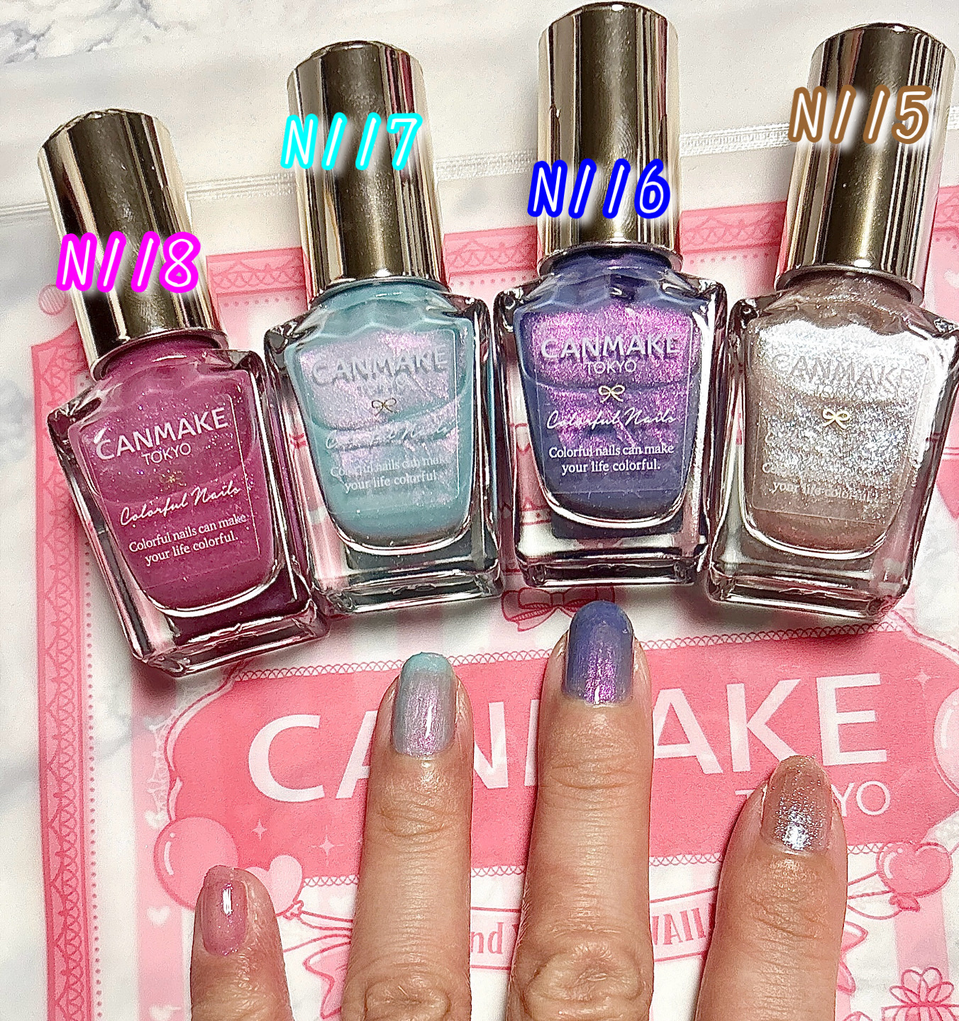 カラフルネイルズ/キャンメイク/マニキュアを使ったクチコミ（2枚目）