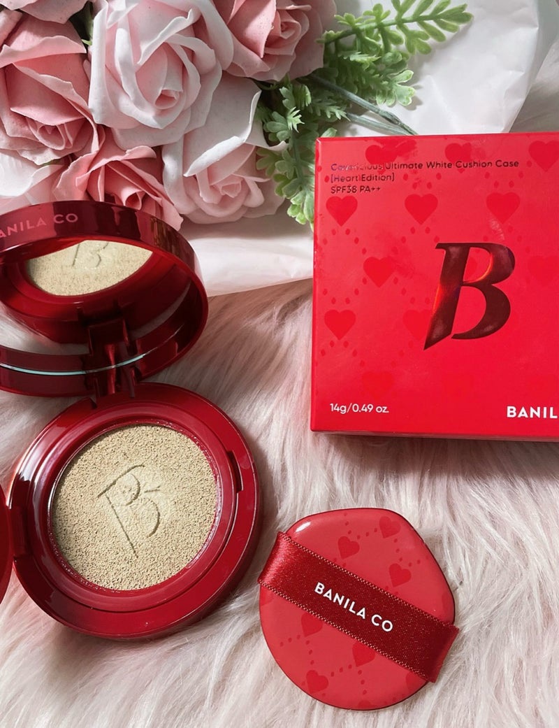 カバーリシャス アルティメット ホワイトクッション 19 ライト＜ハートエディション＞/BANILA CO/クッションファンデーションを使ったクチコミ（2枚目）