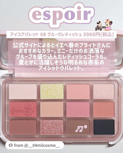 アイコアパレット/espoir/アイシャドウパレットを使ったクチコミ(2枚目)