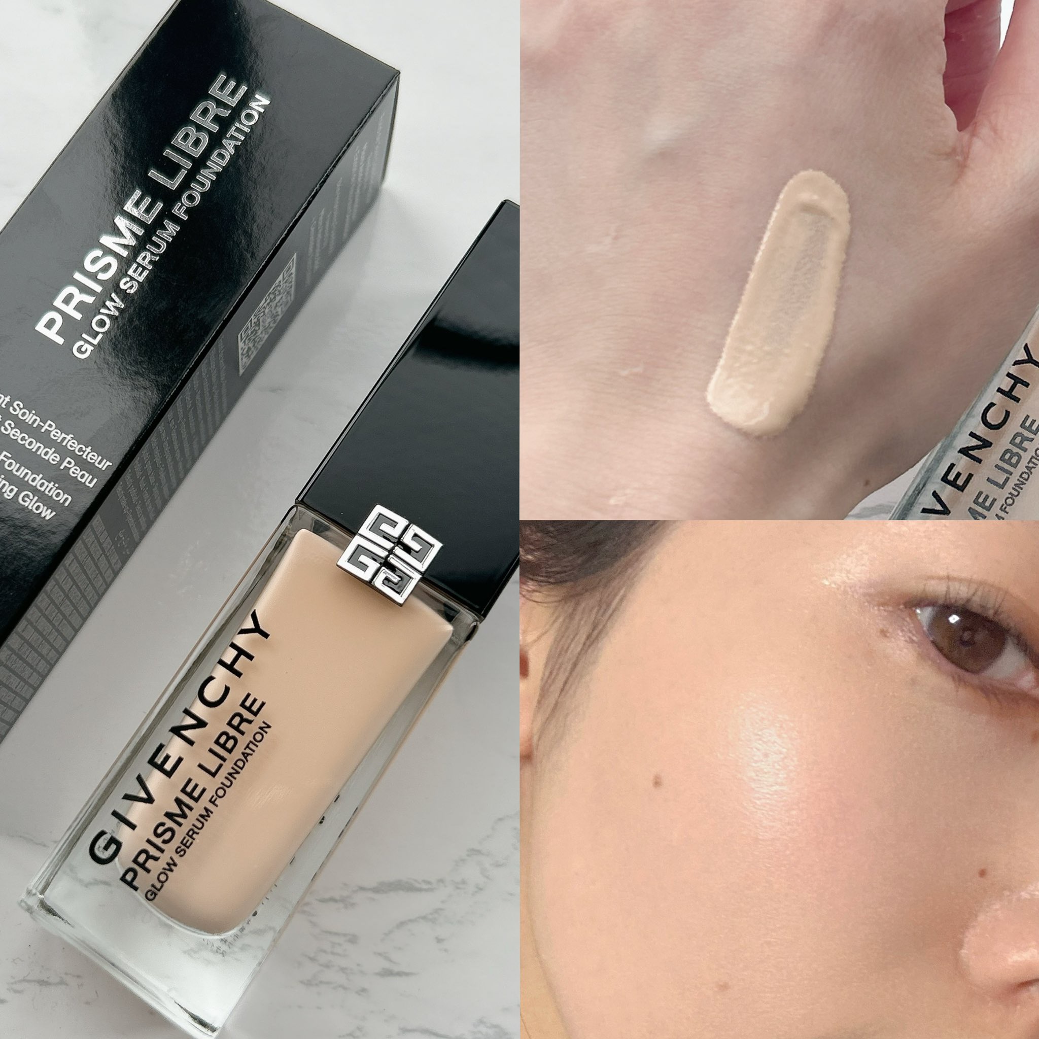 プリズム･リーブル･グロウ･セラム･ ファンデーション/GIVENCHY/リキッドファンデーションを使ったクチコミ（2枚目）