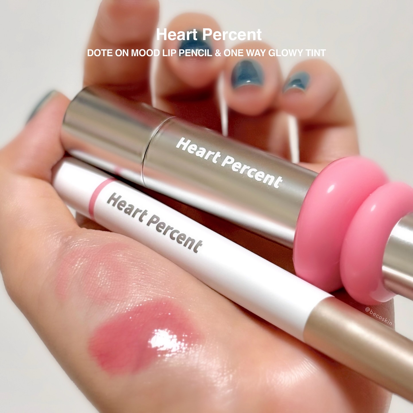 ドットオンムードワンウェイグロイティント 13 ピンクフェアリー/Heart Percent/リップティントを使ったクチコミ（1枚目）