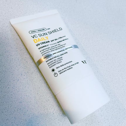 VT VCサンシールドデイリーUVクリームのクチコミ「#VT
#VCサンシールドデイリーUVクリーム
#韓国コスメ
#紫外線対策
#使い切りレビ.....」(1枚目)