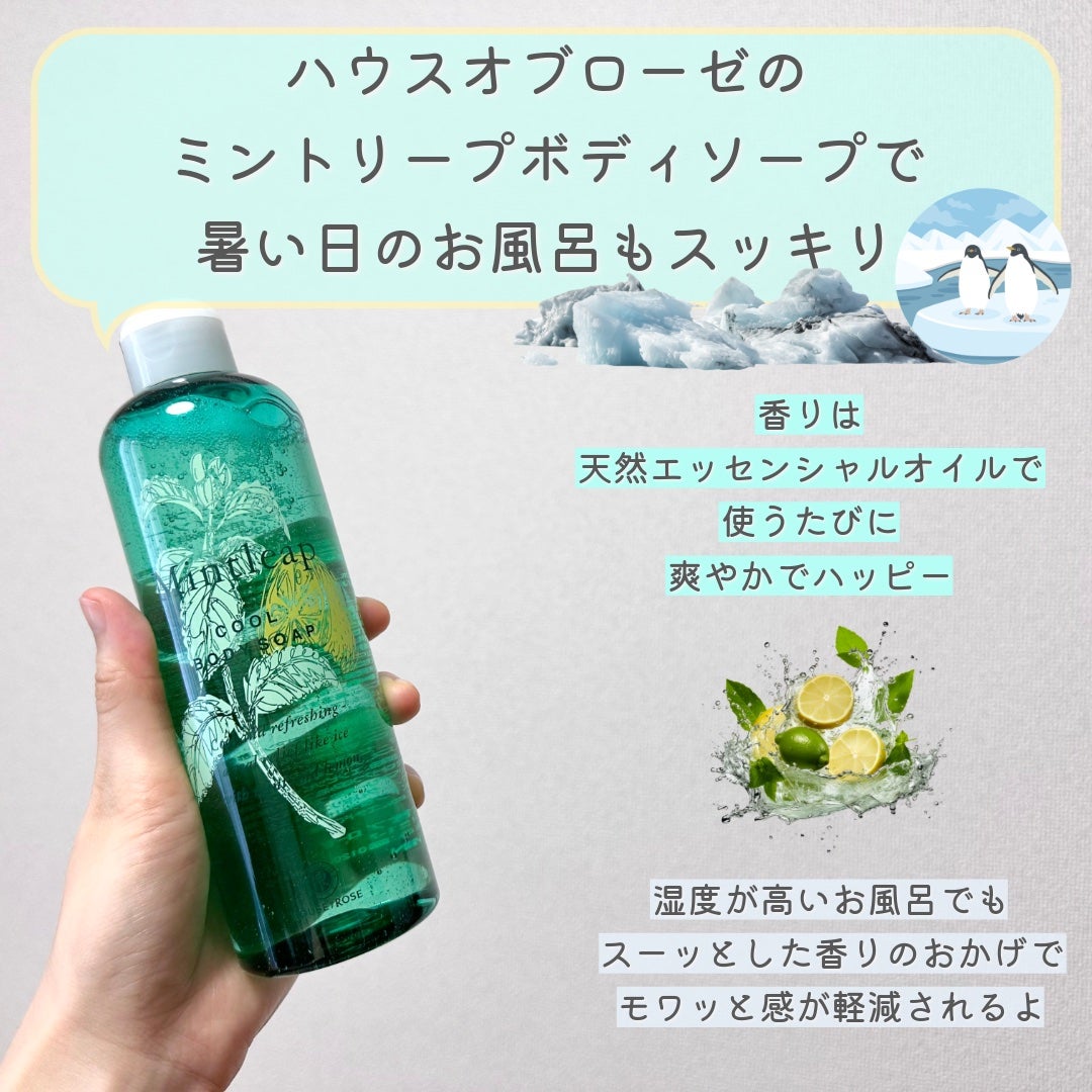 ミントリープ クール ボディソープ/ハウス オブ ローゼ/ボディソープを使ったクチコミ(1枚目)