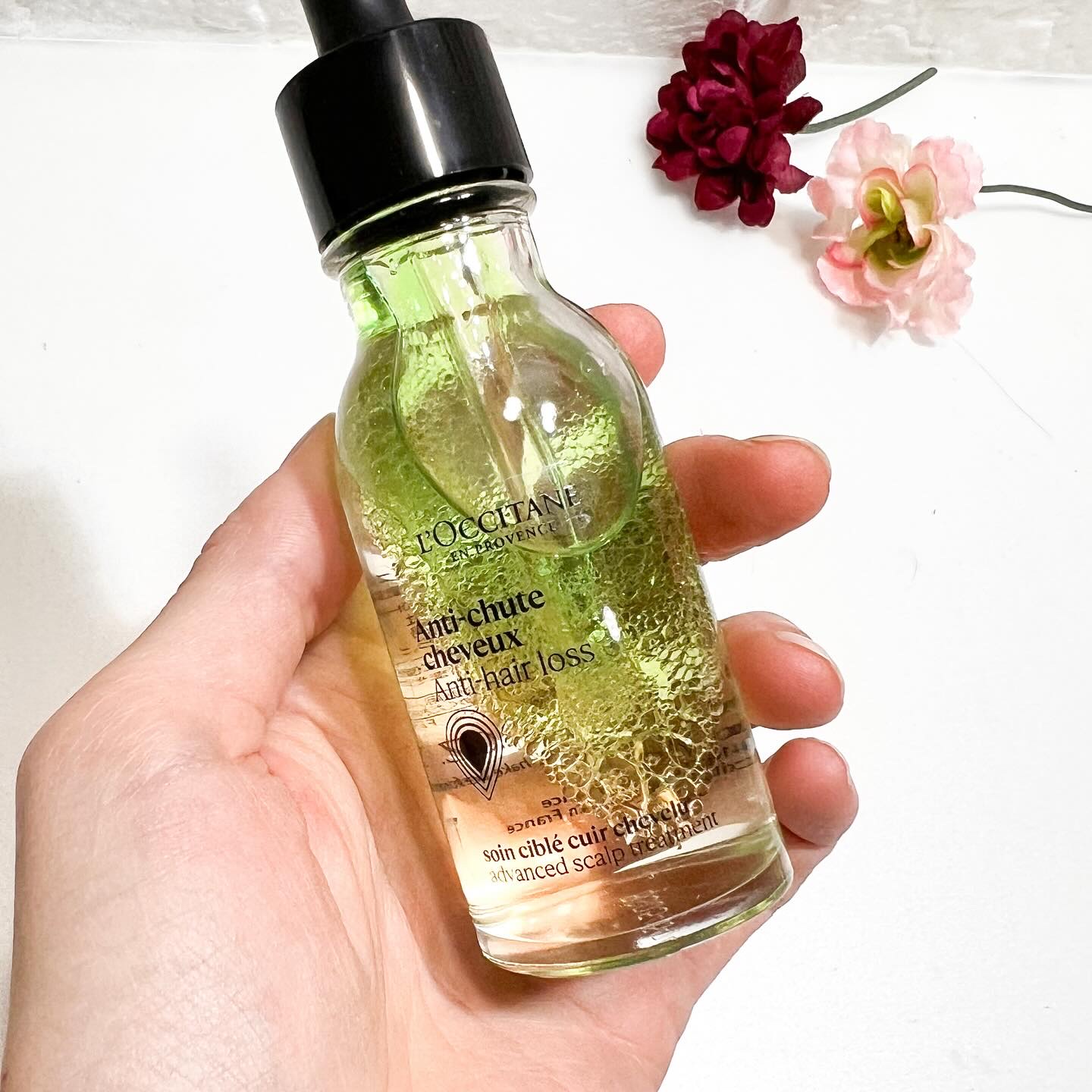 薬用 メディカル アンチヘアロスセラム/L'OCCITANE/頭皮ローションを使ったクチコミ（2枚目）