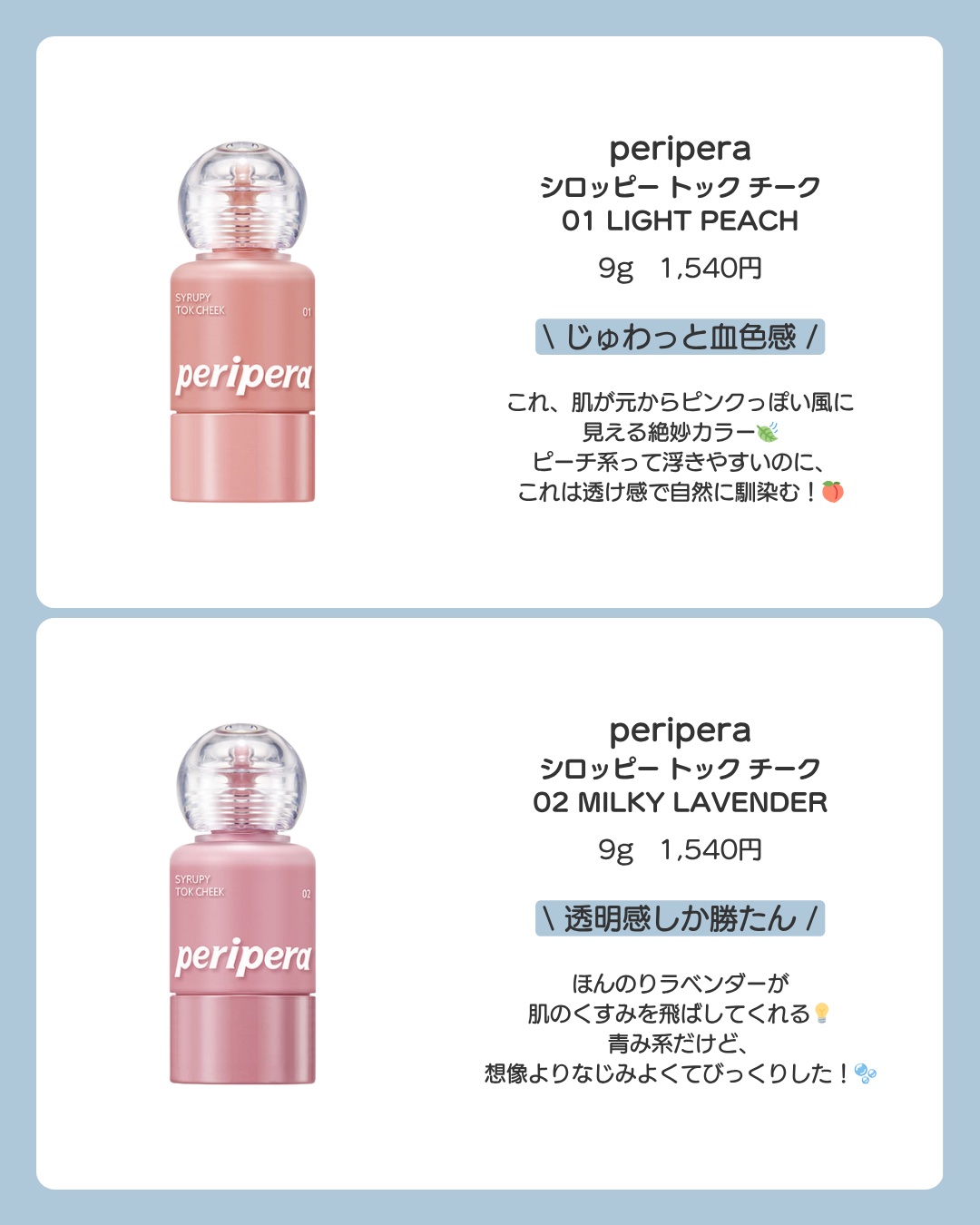 ペリペラ シロッピー トック チーク/PERIPERA/リキッドチークを使ったクチコミ（2枚目）