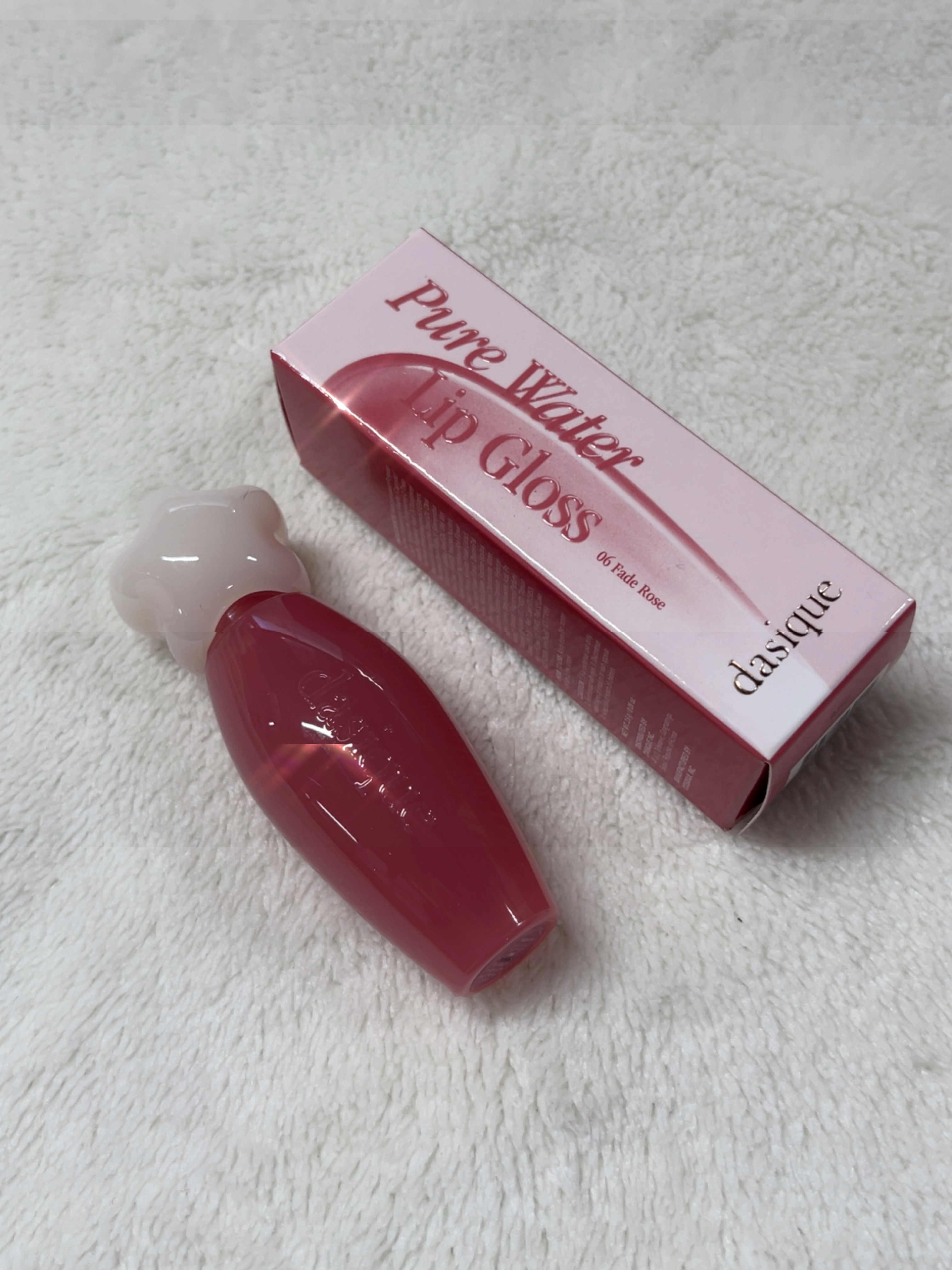 ピュアウォーターリップグロス 06 フェードローズ/dasique/リップグロスを使ったクチコミ（1枚目）