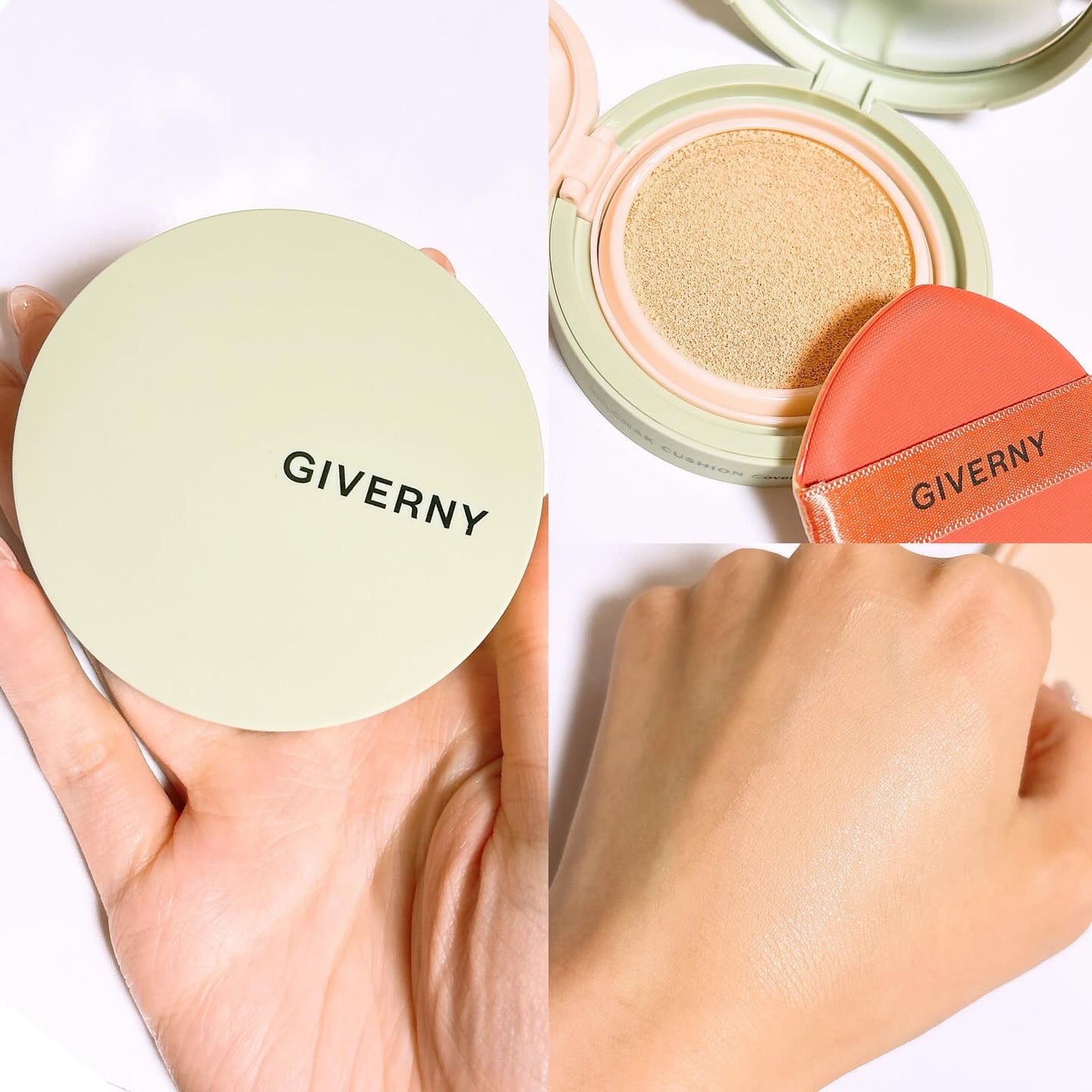 ジヴェルニー 密着カバークッション/GIVERNY/クッションファンデーションを使ったクチコミ(4枚目)
