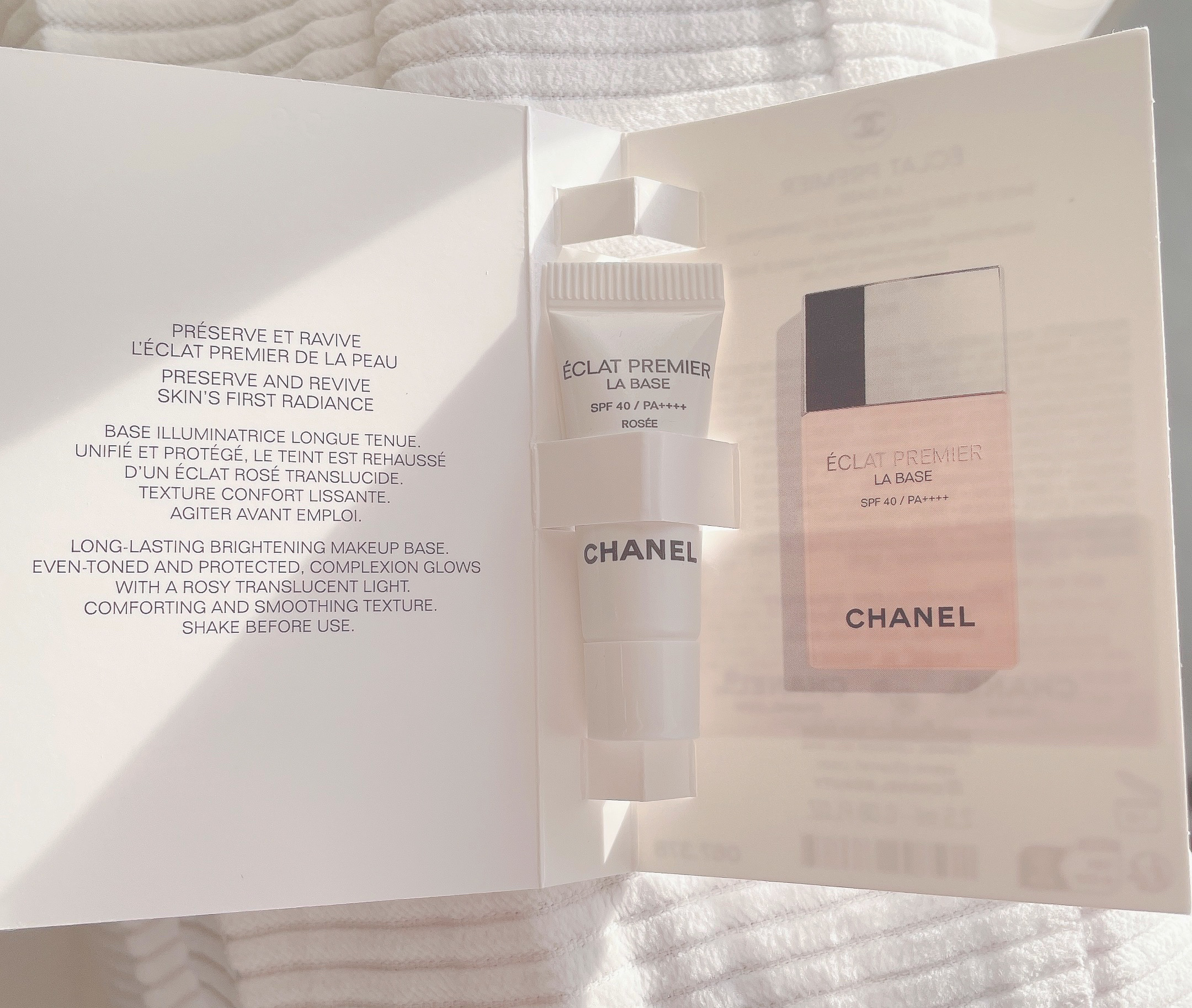 강のクチコミ「エクラ プルミエ ラ バース レジェールCHANELをサンプルでいただきました！
色むらをしっ.....」（1枚目）