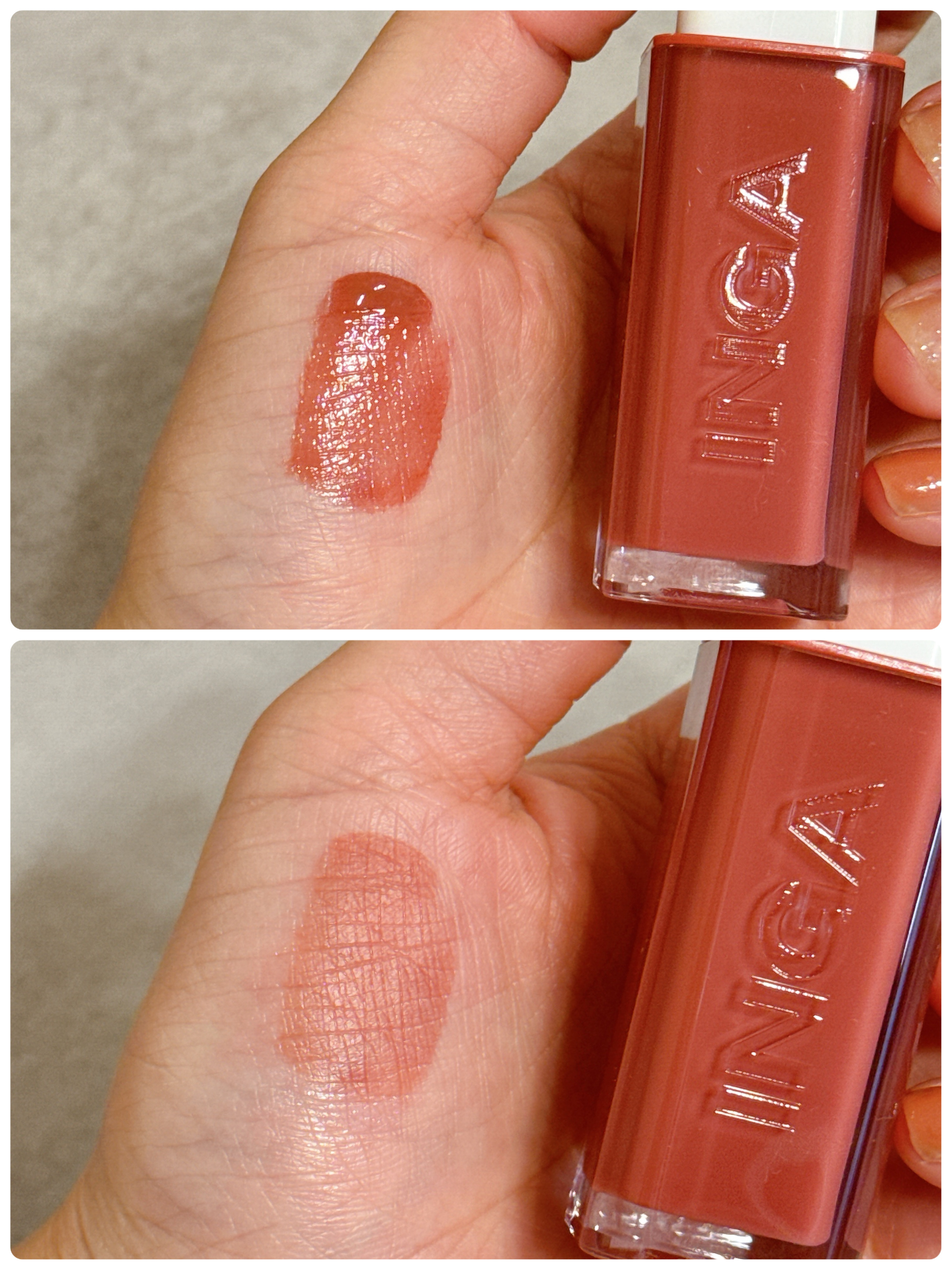 ウォーターグローリップティント 03 ロージーローズ（Rosy Rose）/INGA/リップティントを使ったクチコミ（2枚目）