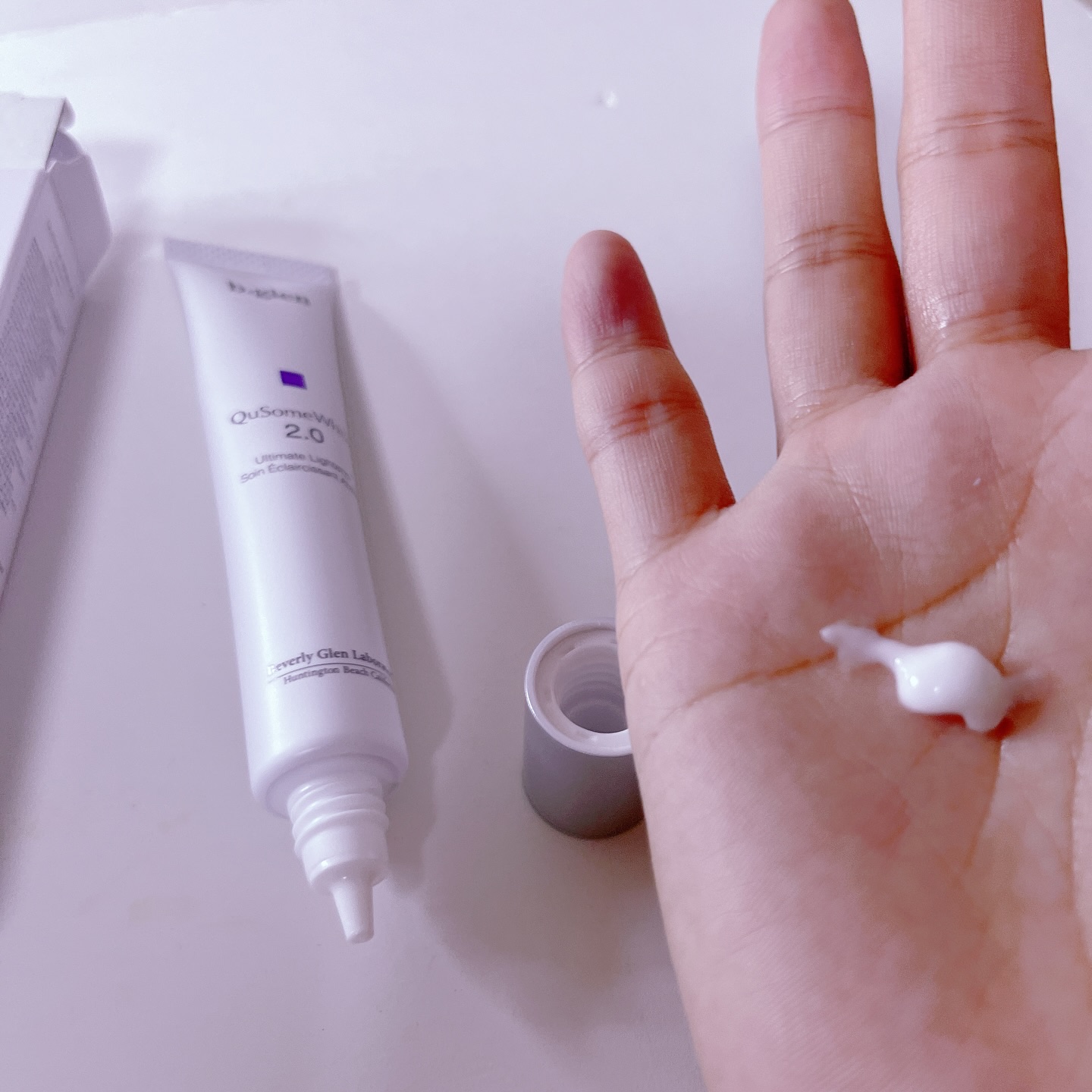 QuSomeホワイト2.0/b.glen/美容液を使ったクチコミ（3枚目）