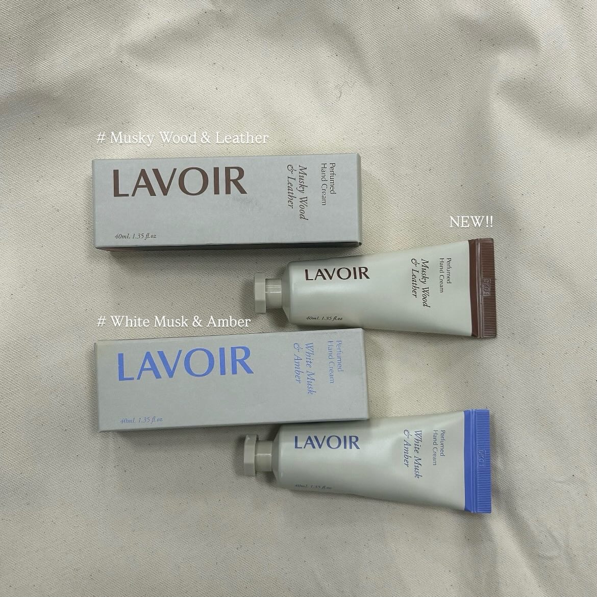 パフュームハンドクリーム ホワイトムスク＆アンバー/LAVOIR/ハンドクリームを使ったクチコミ（2枚目）