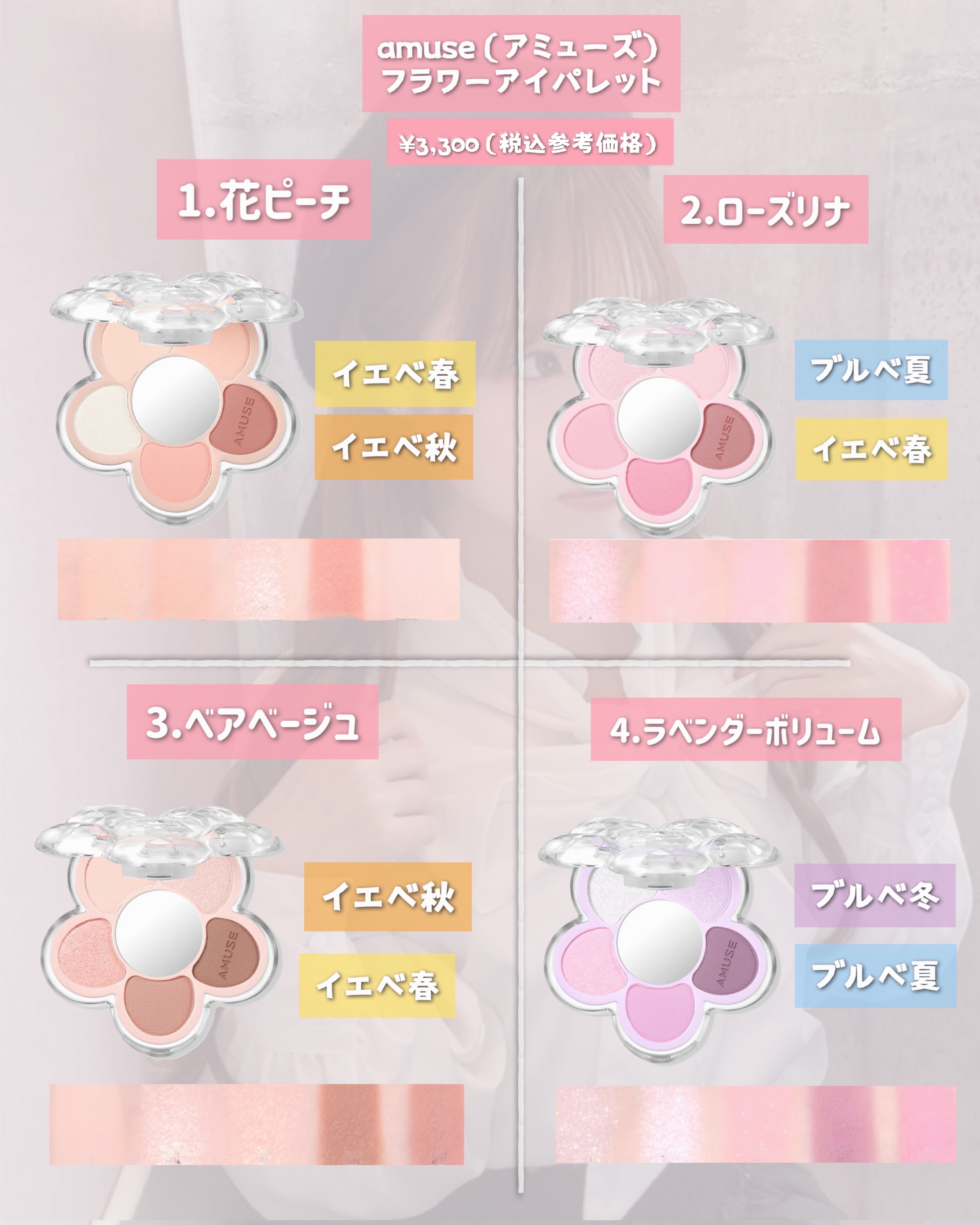 フローラアイパレット/AMUSE/アイシャドウを使ったクチコミ（2枚目）