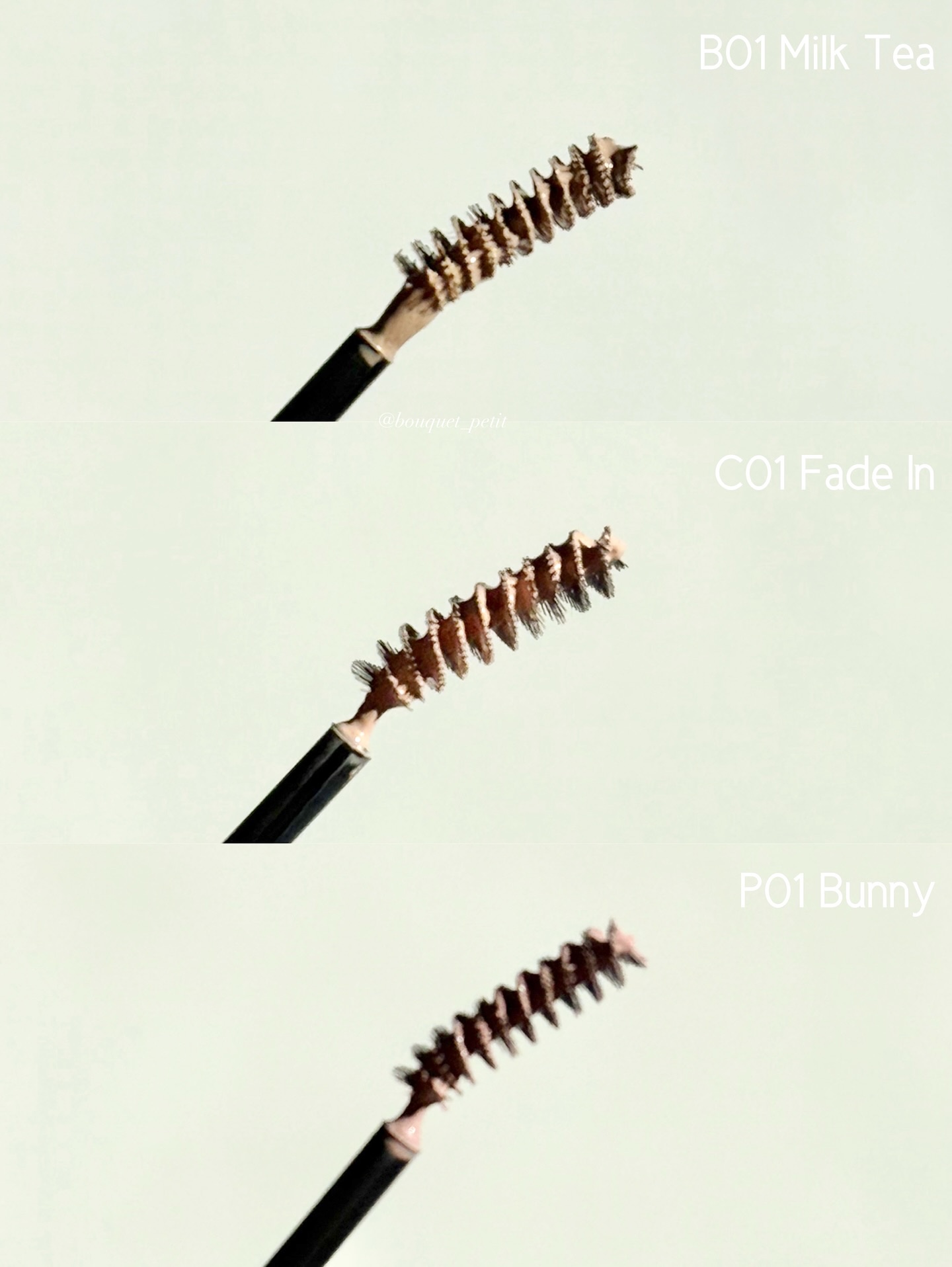 インスパイアスキニーブロウカラ/mude./眉マスカラを使ったクチコミ（2枚目）