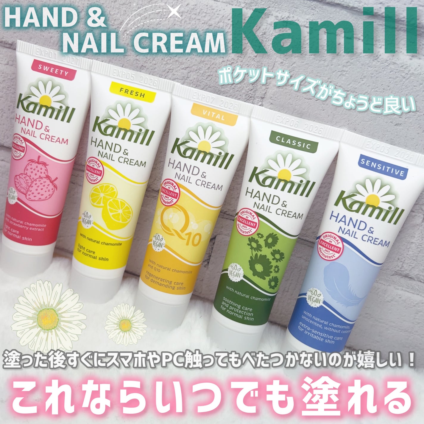 ハンド&ネイルクリームミニ 企画セット30ml*5/カミール/その他キットセットを使ったクチコミ(2枚目)
