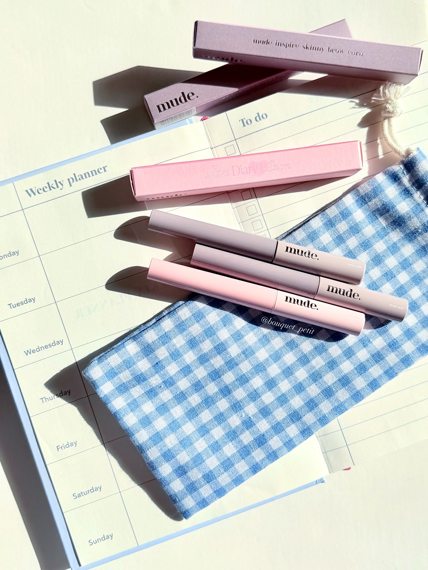 インスパイアスキニーブロウカラ/mude./眉マスカラを使ったクチコミ（1枚目）