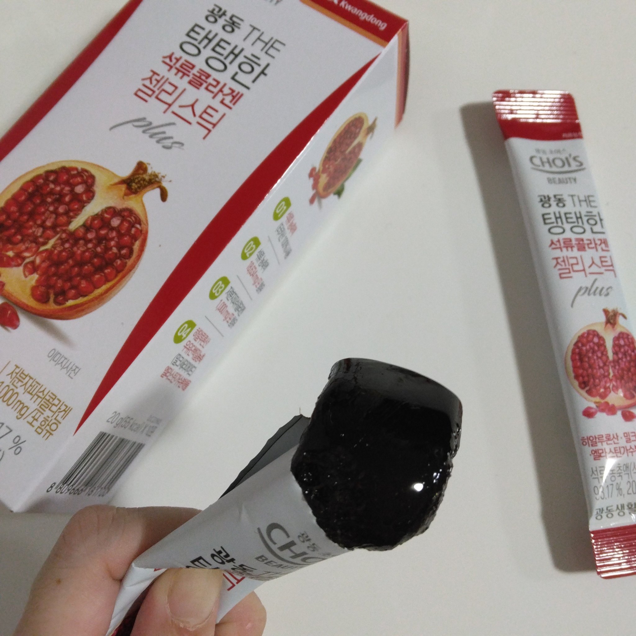 ザクロコラーゲンゼリースティック/Kwangdong/美容サプリメントを使ったクチコミ（2枚目）