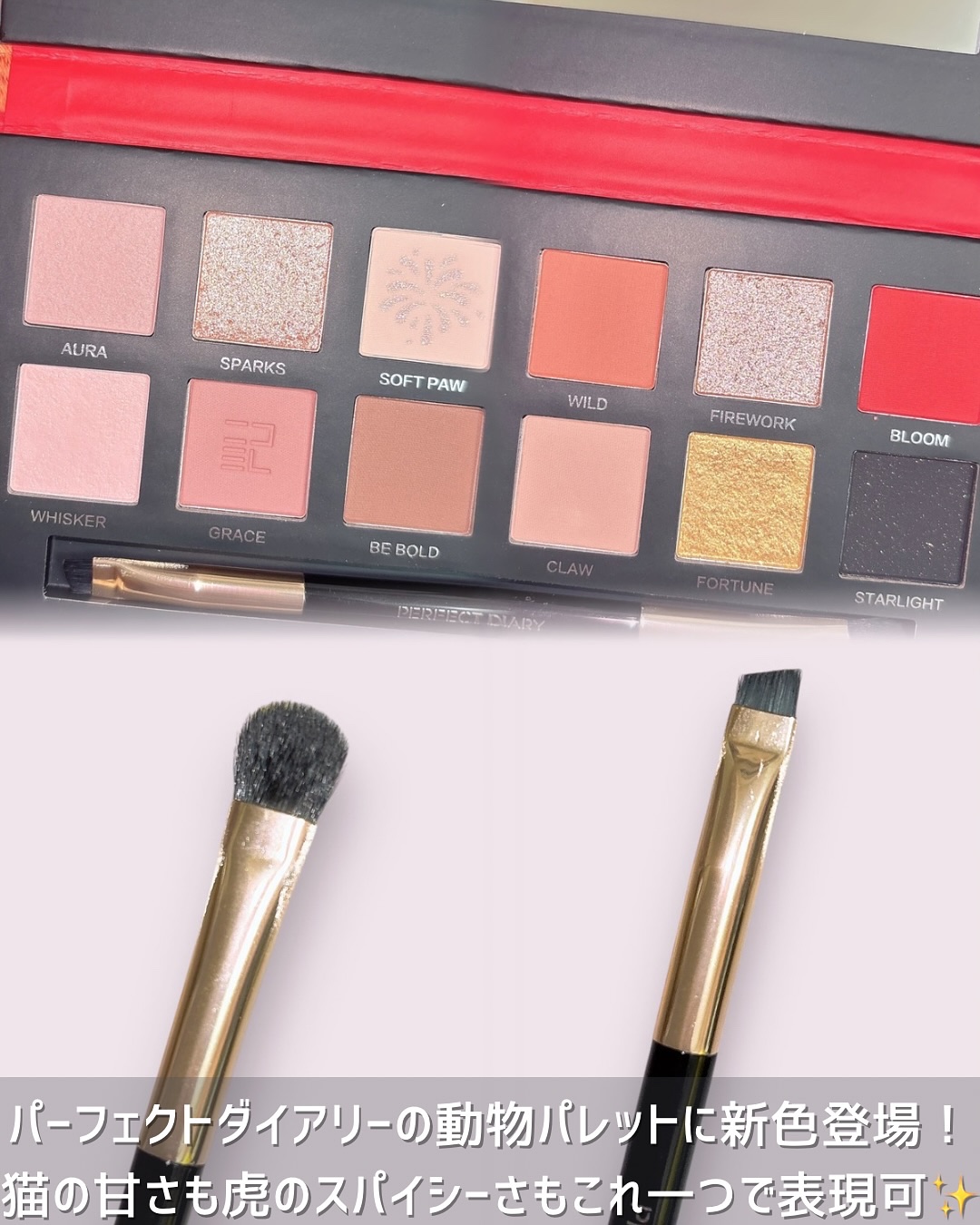 エクスプローラ12色 動物アイシャドウパレット/PERFECT DIARY/アイシャドウパレットを使ったクチコミ（2枚目）
