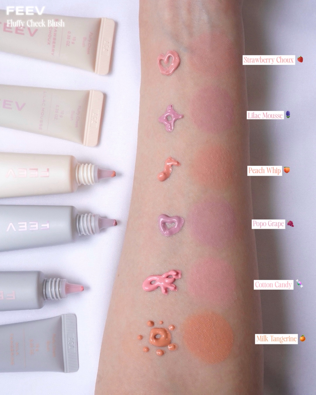 フラッフィーチークブラッシュ/FEEV/リキッドチークを使ったクチコミ（3枚目）