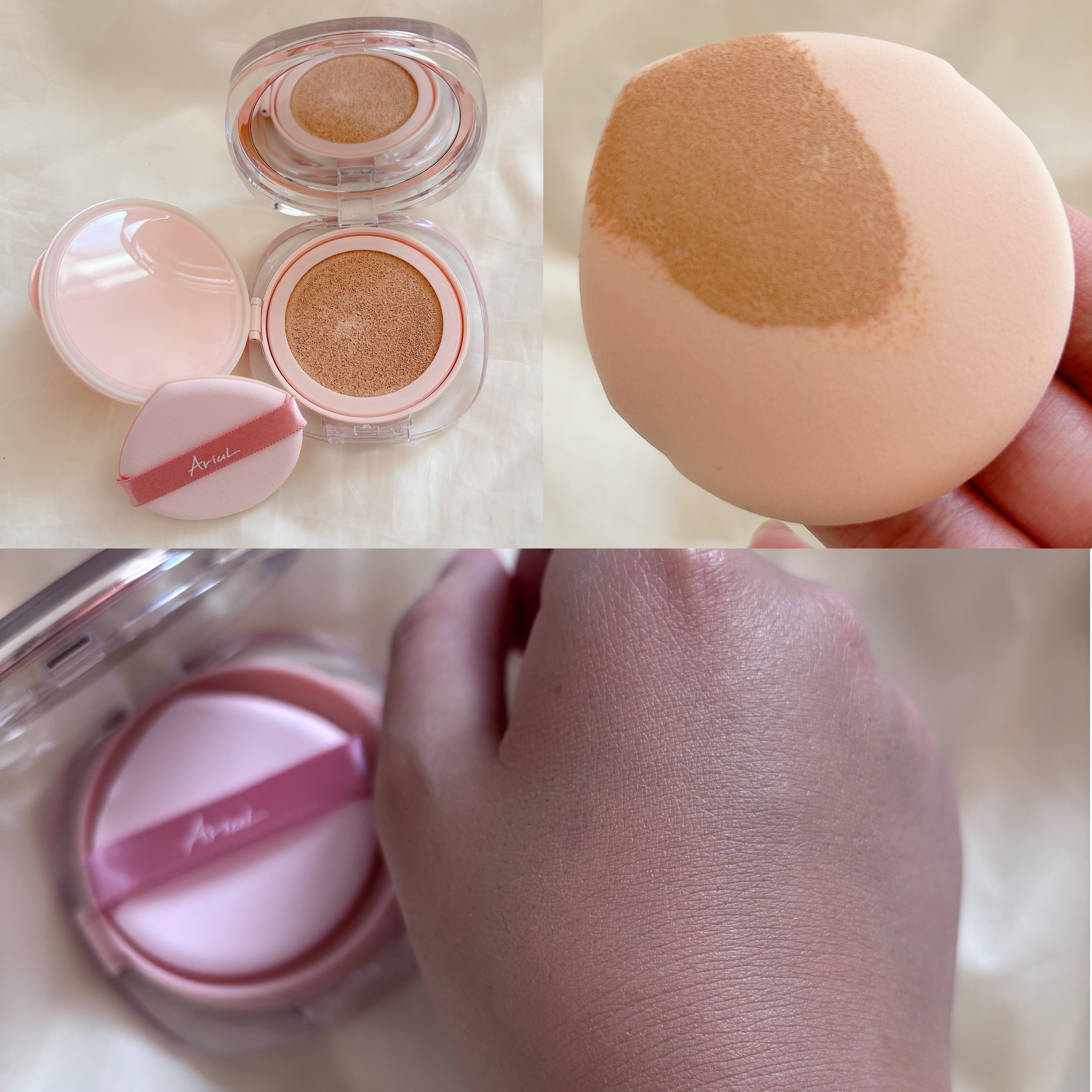 アリウル インクフェザーカバーラスティングクッション/Ariul/クッションファンデーションを使ったクチコミ（2枚目）