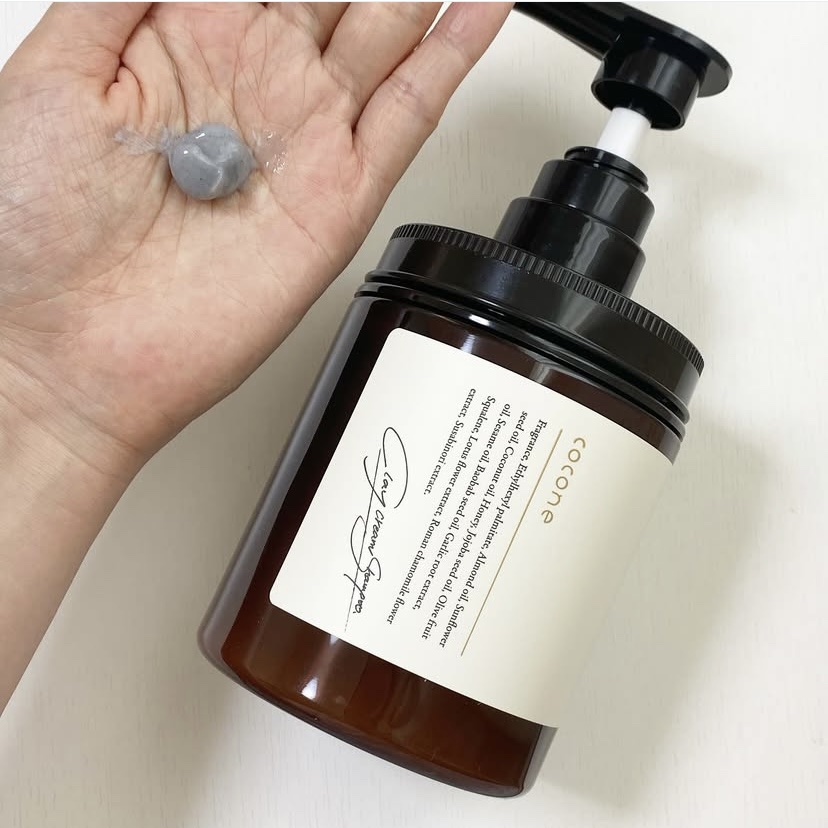 cocone クレイクリームシャンプー（モイスト）のクチコミ「coconeクレイクリームシャンプー　モイスト

泡立たないクリームタイプのシャンプー🧴

こ.....」（2枚目）