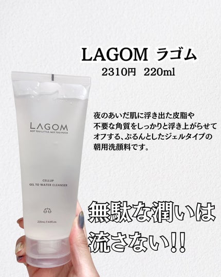 ラゴム ジェルトゥウォーター クレンザー(朝用洗顔)/LAGOM /その他洗顔料を使ったクチコミ(2枚目)