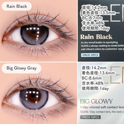 Rain 1day/OLENS/ワンデー(1DAY)カラコンを使ったクチコミ(2枚目)