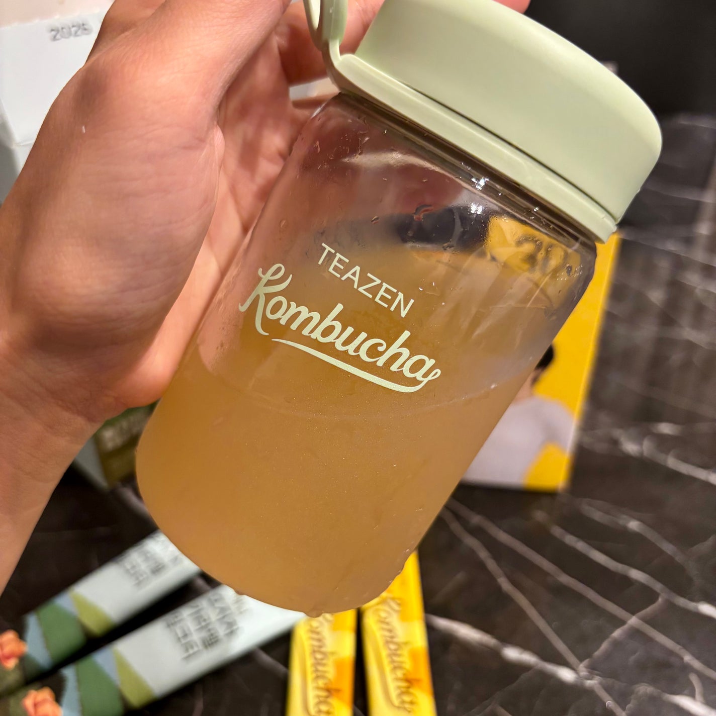 海南ほうじ茶キャラメルミルクティー/TEAZEN/ドリンクを使ったクチコミ(3枚目)