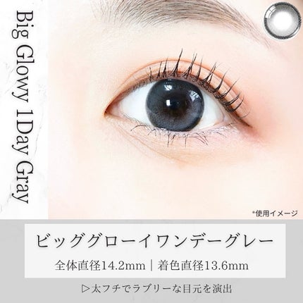 Big Glowy 1day グレー/OLENS/ワンデー(1DAY)カラコンを使ったクチコミ(3枚目)