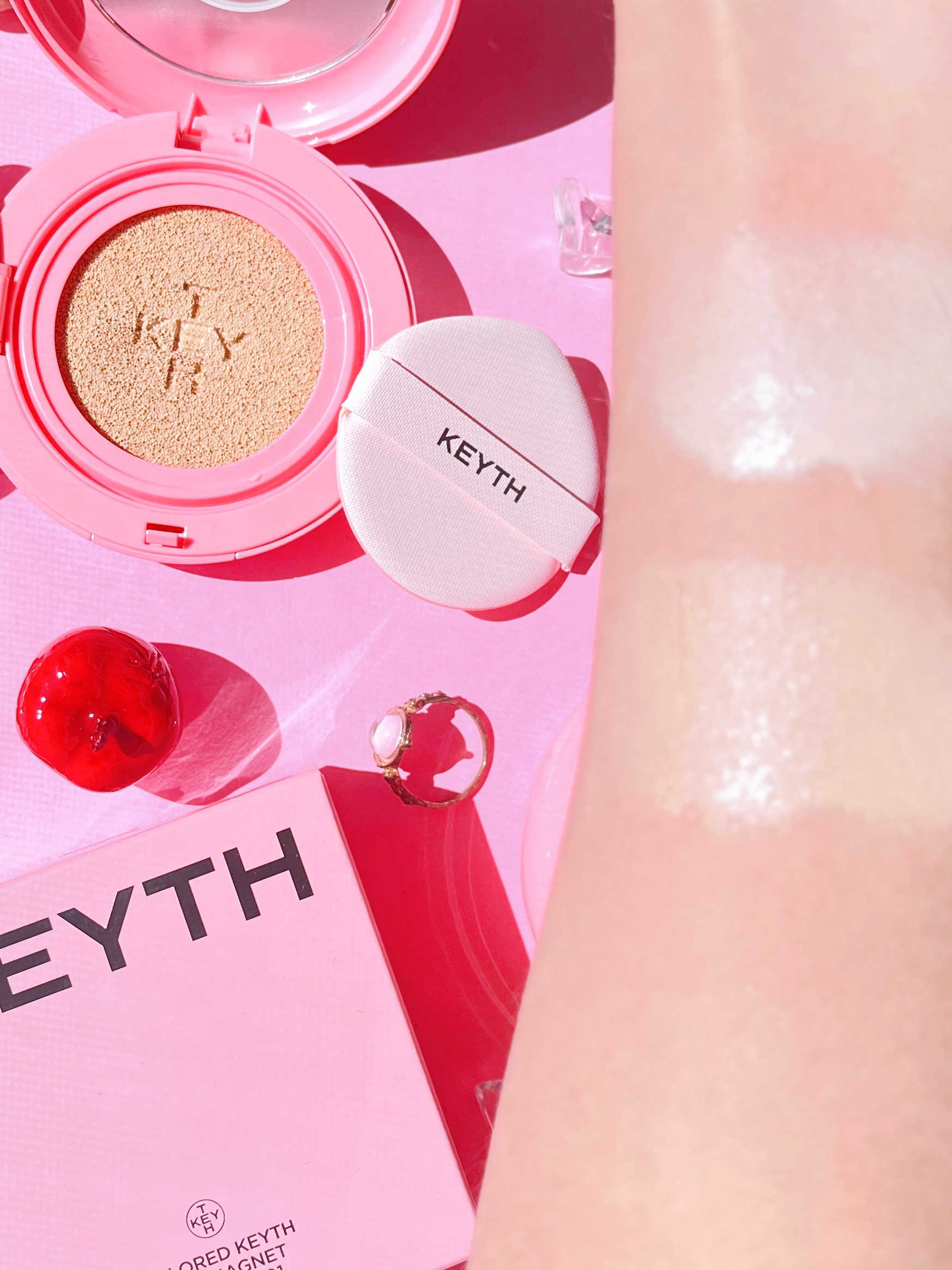 ピンクマグネットクッション 01 アイボリー/KEYTH/クッションファンデーションを使ったクチコミ（2枚目）